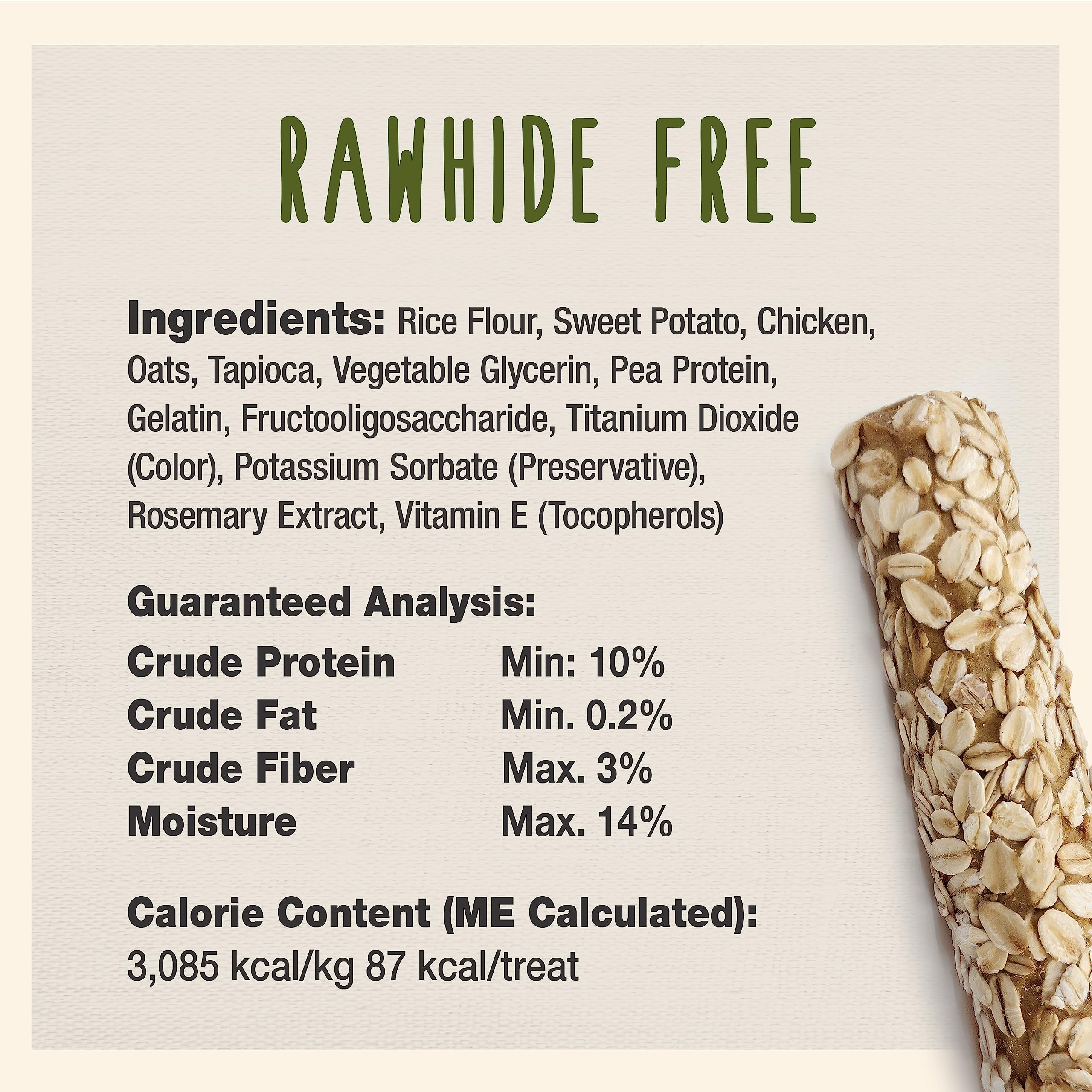 Cadet Smart Hide Rawhide Free Dog Treats - Oat Coated, 2 Count