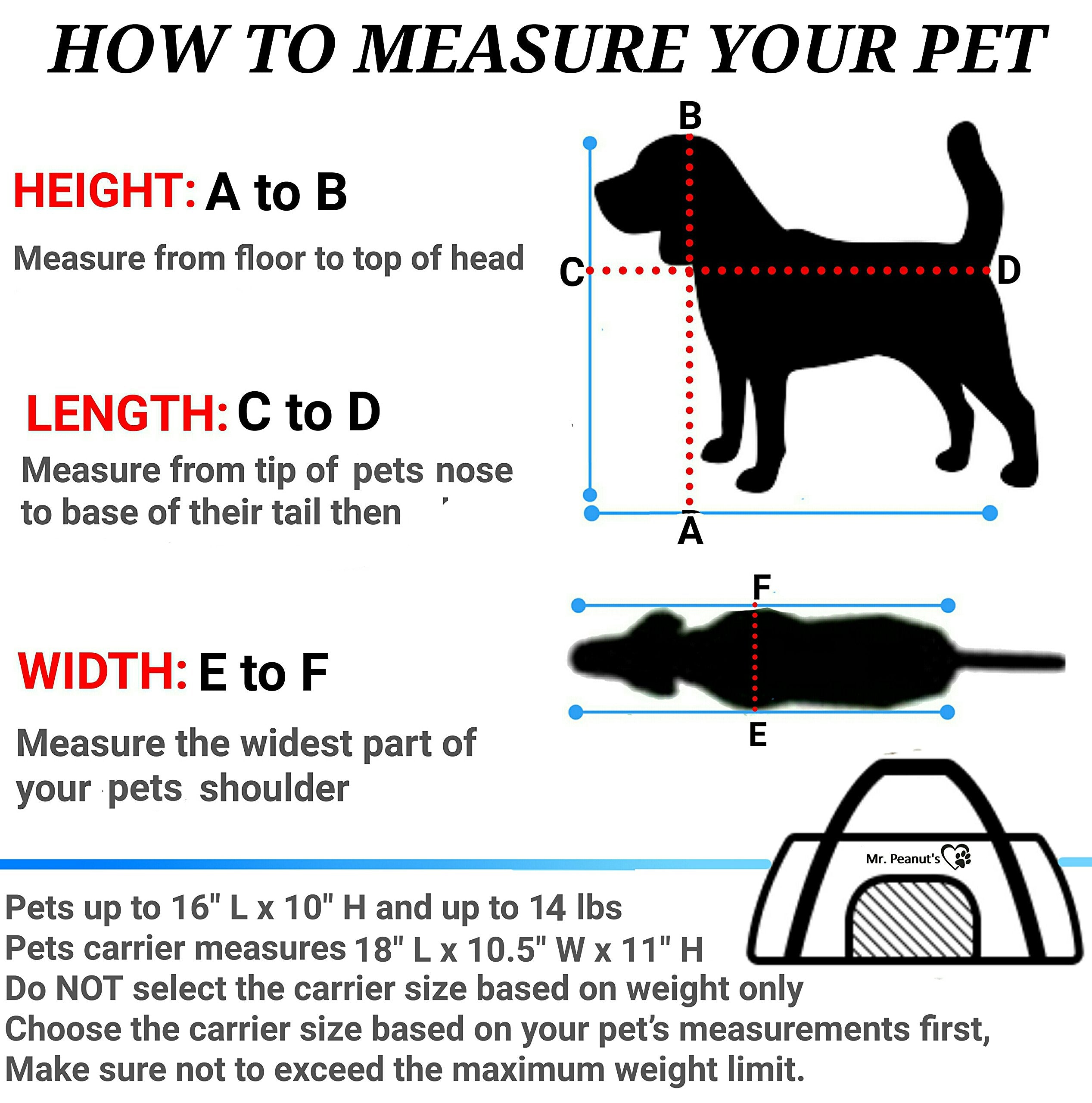 Mr. Peanut's Airline Approved Soft Sided Pet Carrier, Low Profile Gold Series Tote, Premium Brand Self Locking Zippers, Under Se