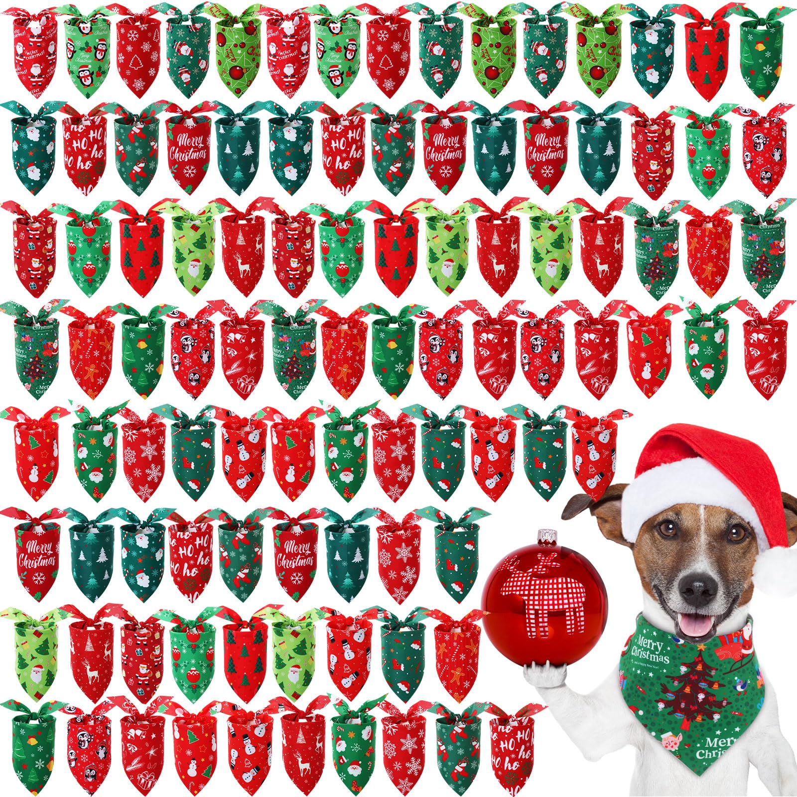 Preboun 100 Pcs Halloween Dog Bandanas Bulk Pumpkin Ghost Bandanas for Dogs Colorful Triangle Kerchief Bibs Scarf Set for Pet Co