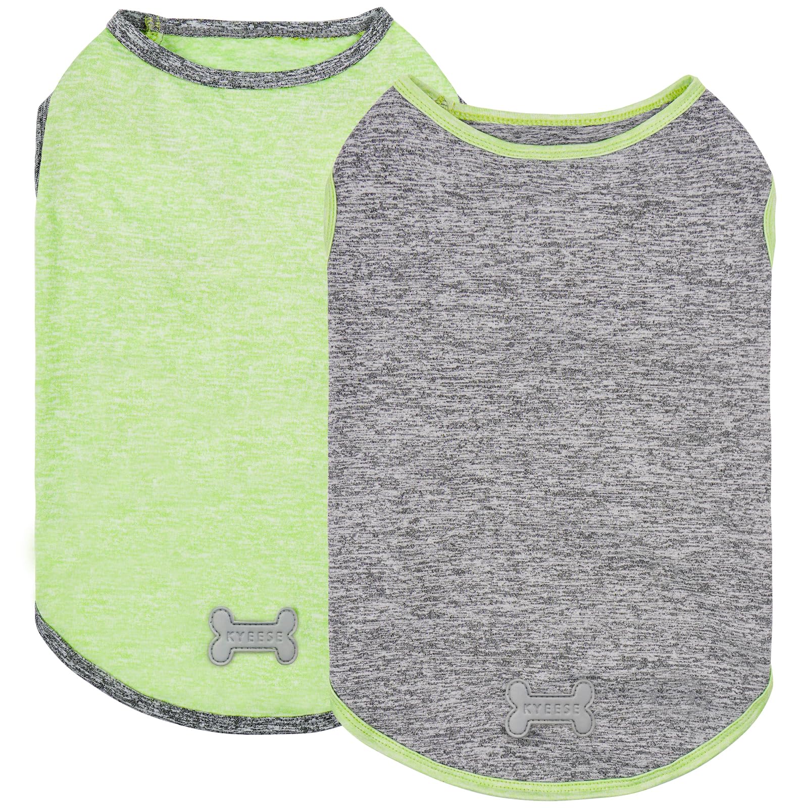 Kyeese 2Pack Dog Shirts Sun Protection Pet T Shirt Quick Dry Puppy Shirt For Small Dogs With Reflective Label Soft Tank Top Slee