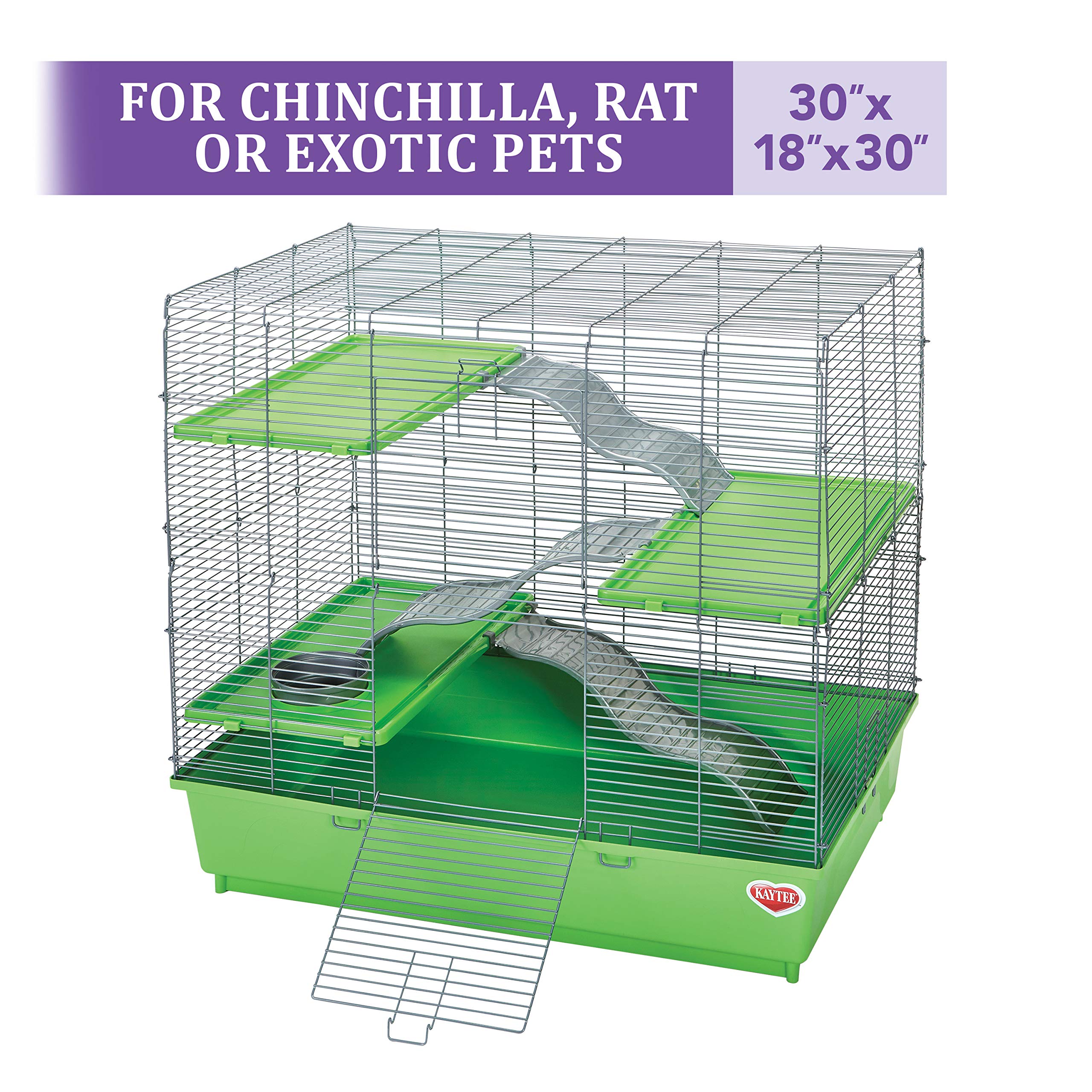 Kaytee My First Home Multi-Level Exotics Habitat for Pet Chinchillas, Rats, Degus, Sugar Gliders and Other Exotic Small Animals