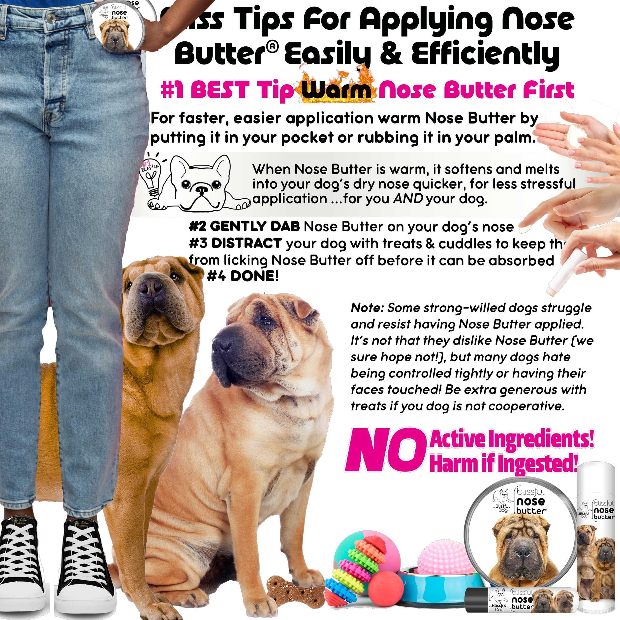 The Blissful Dog Chinese Shar-Pei Unscented Nose Butter, 16oz