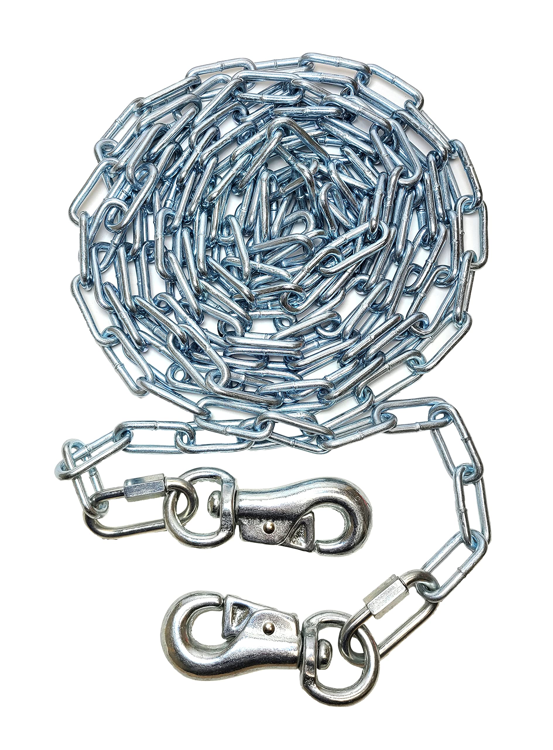 Heavy Duty Dog Runner Chain, Dog Tie Out, For Medium To Large Dogs, Weld Steel Chain, Dog Leash Chain, 520Lbs Capacity, For Dogs Up To 85Lbs (10Ft) Silver