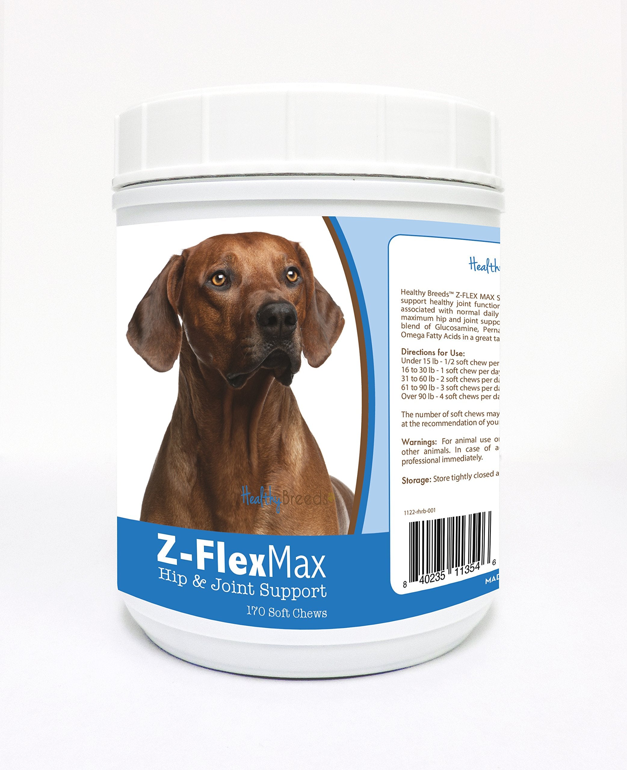 Healthy Breeds Rhodesian Ridgeback Z-Flex Max Hip and Joint Soft Chews 170 Count