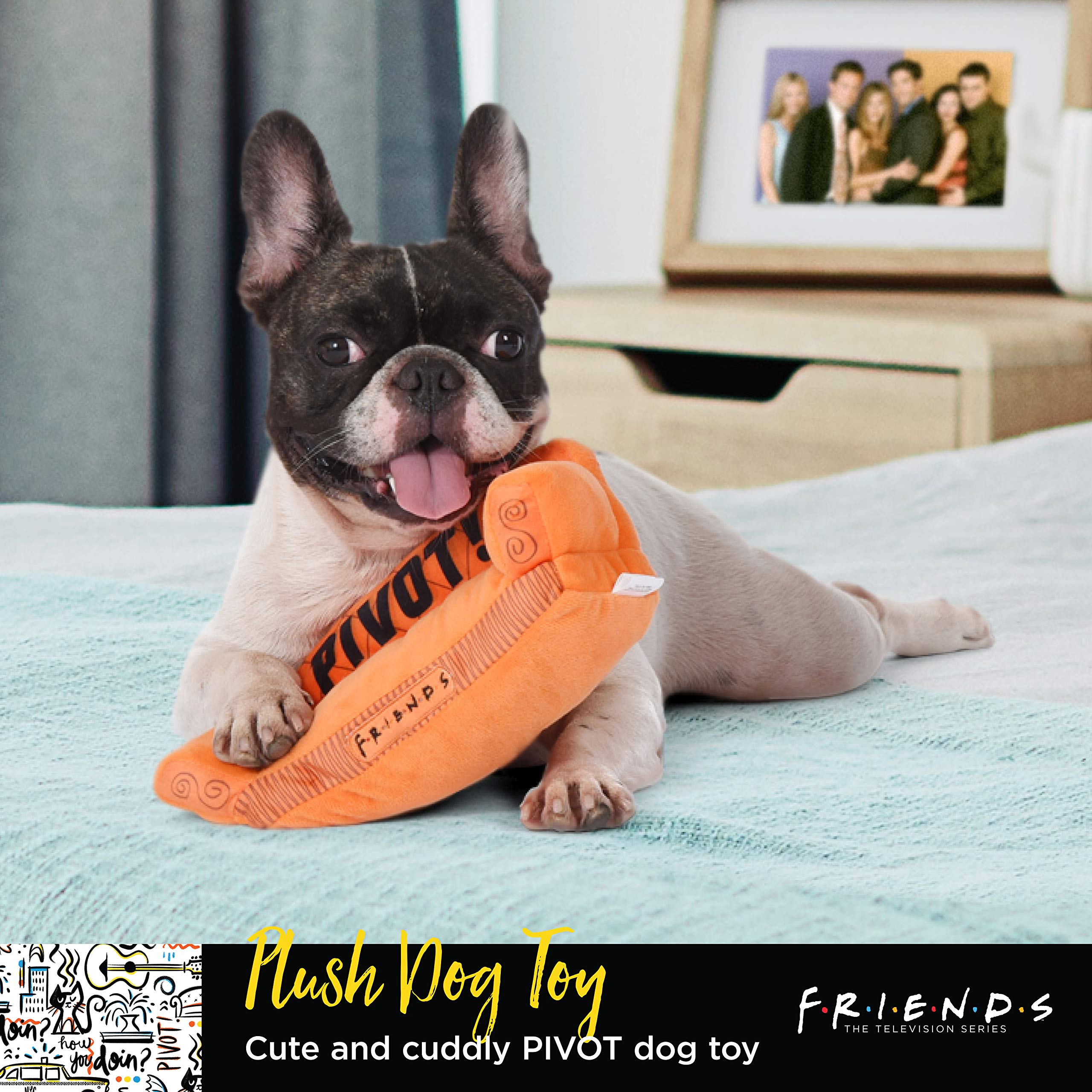 Friends The Tv Show Friends Dog Toy, Orange Sofa Pivot Couch From Friends Tv Show Stuffed Animal Dog Toy, Friends Tv Show Mercha
