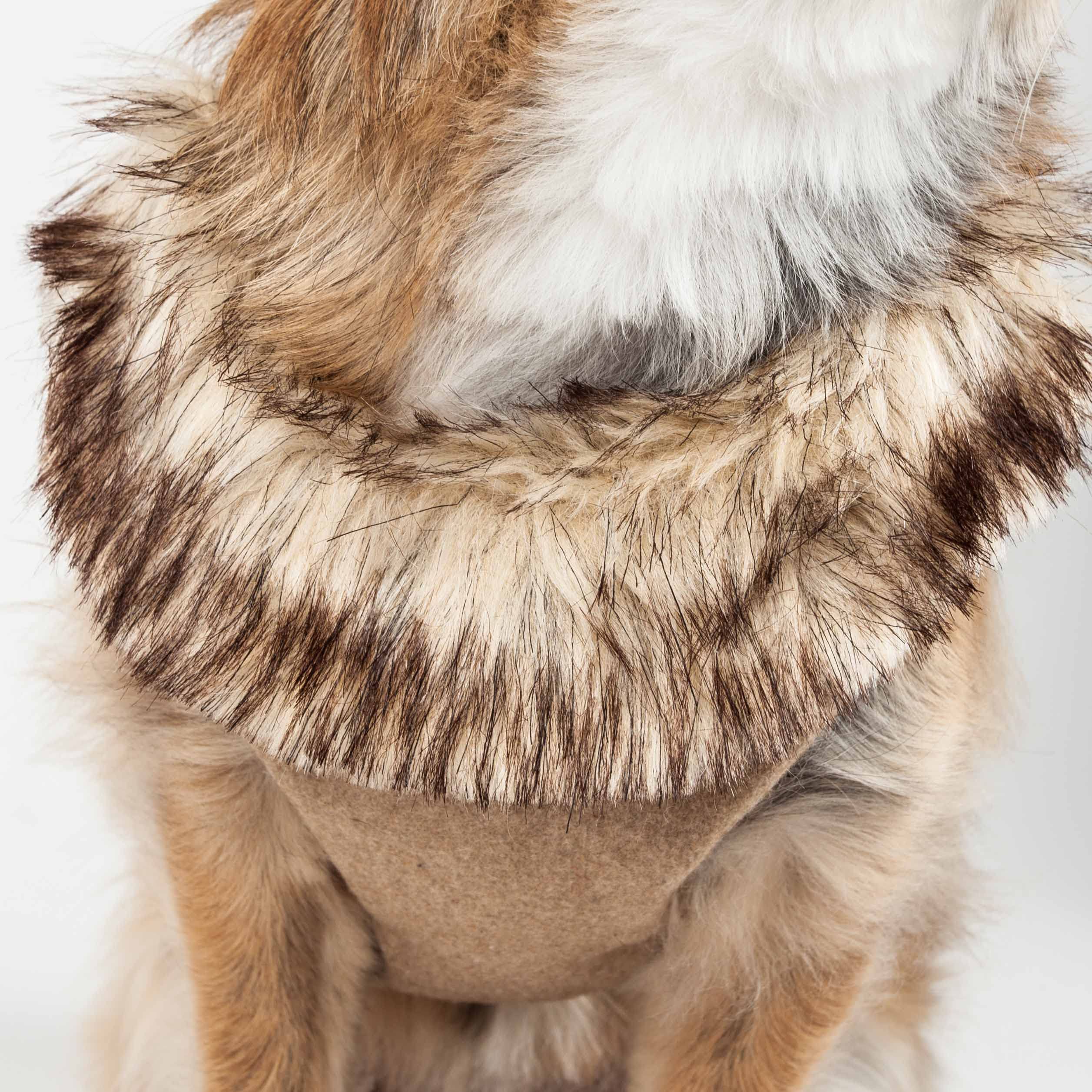 Pet Life ® Luxe Collection Furracious 2-In-1 Adjustable Fashion Dog Harness And Leash With Removable Fur Dog Collar - Designer Pet Harness Is Reversed With Comfortable Mesh