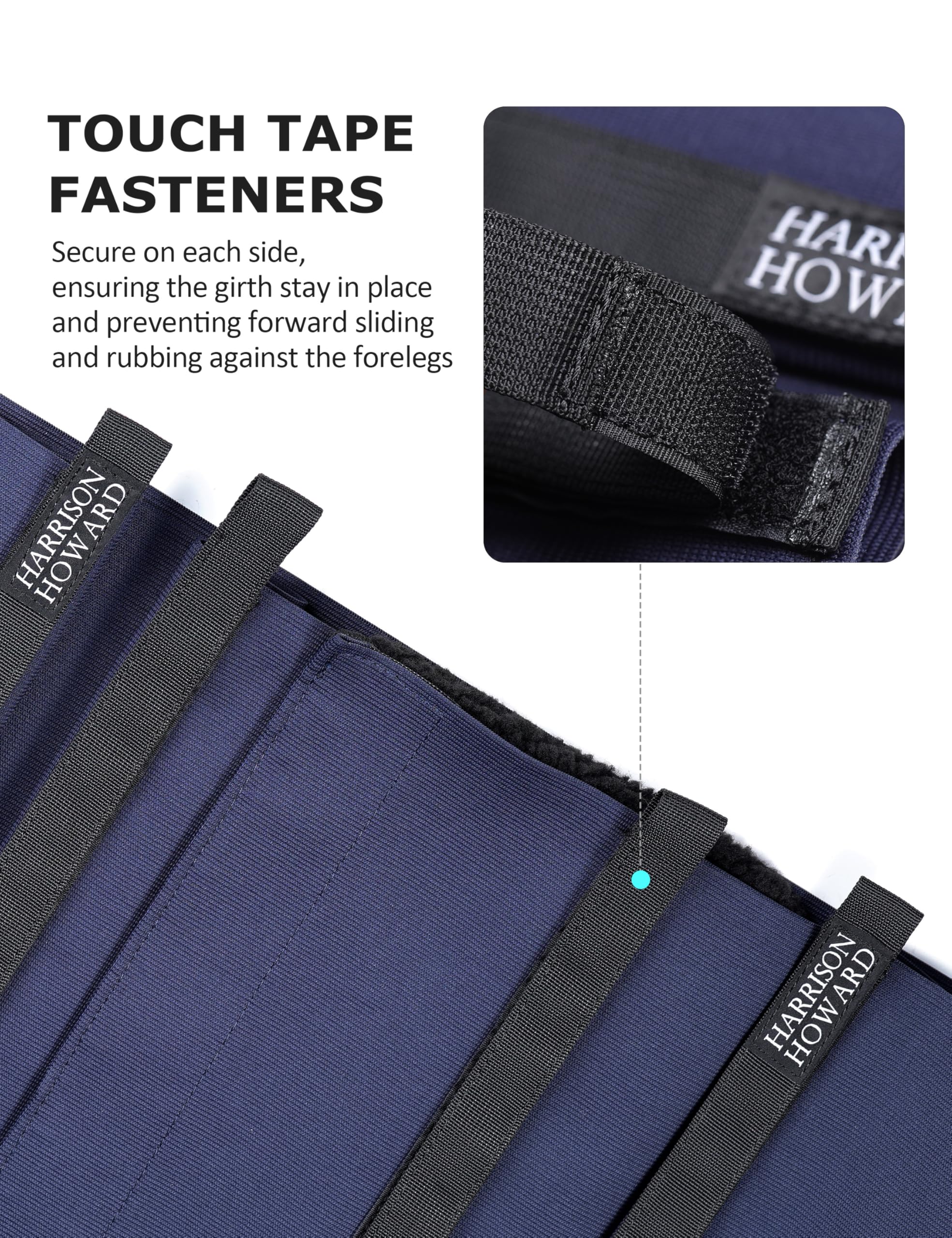 Harrison Howard Horse Belly Guard Body Bandage Wrap Spur Mark Protector Belly Cover Skin Guard Navy M