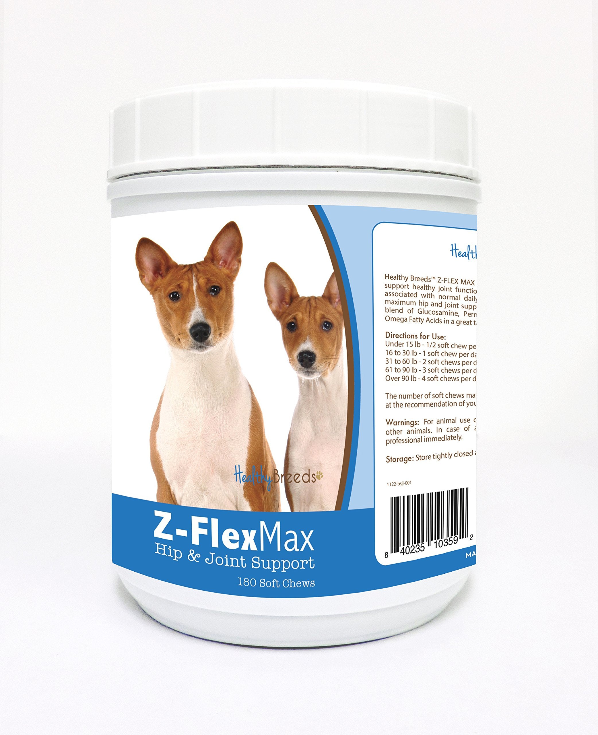 Healthy Breeds Basenji Z-Flex Max Hip and Joint Soft Chews 170 Count
