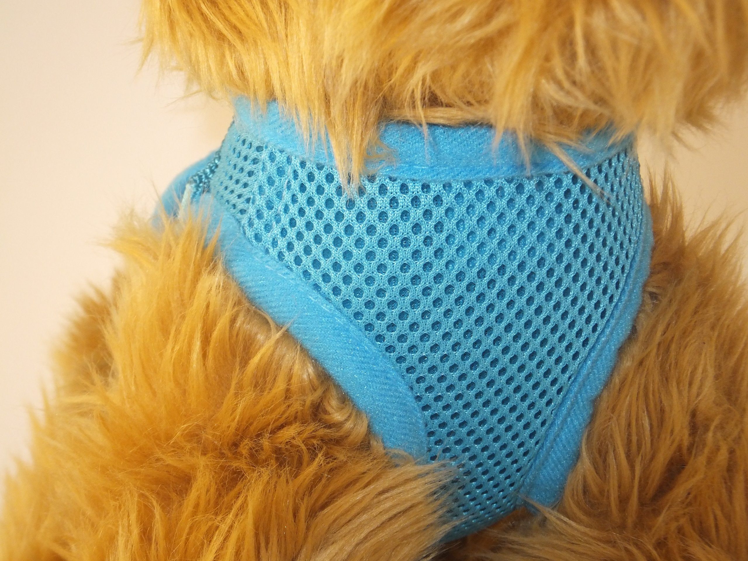 Snazzi Pet Soft Mesh Comfy Step In Dog Vest Harness Tiny Xs Small Med Dogs 2-16 Lbs Teacup Mini Toy Puppy (Sky Blue, Lg 16'-17.5' 9-12 Lbs)