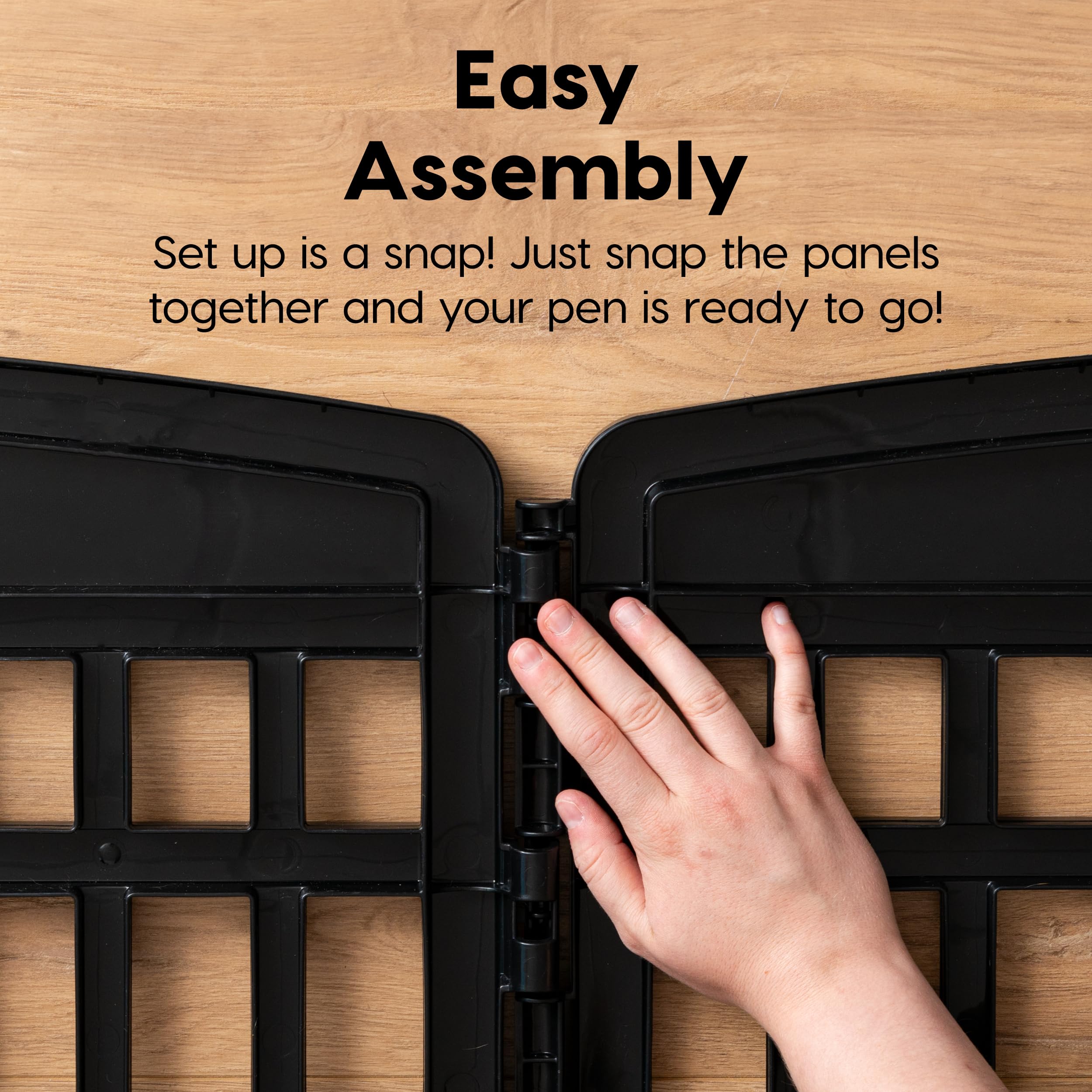 IRIS USA 34 2-Panel Add-On Panels, Pet Dog Puppy Playpen, Foldable, Customizable, Black