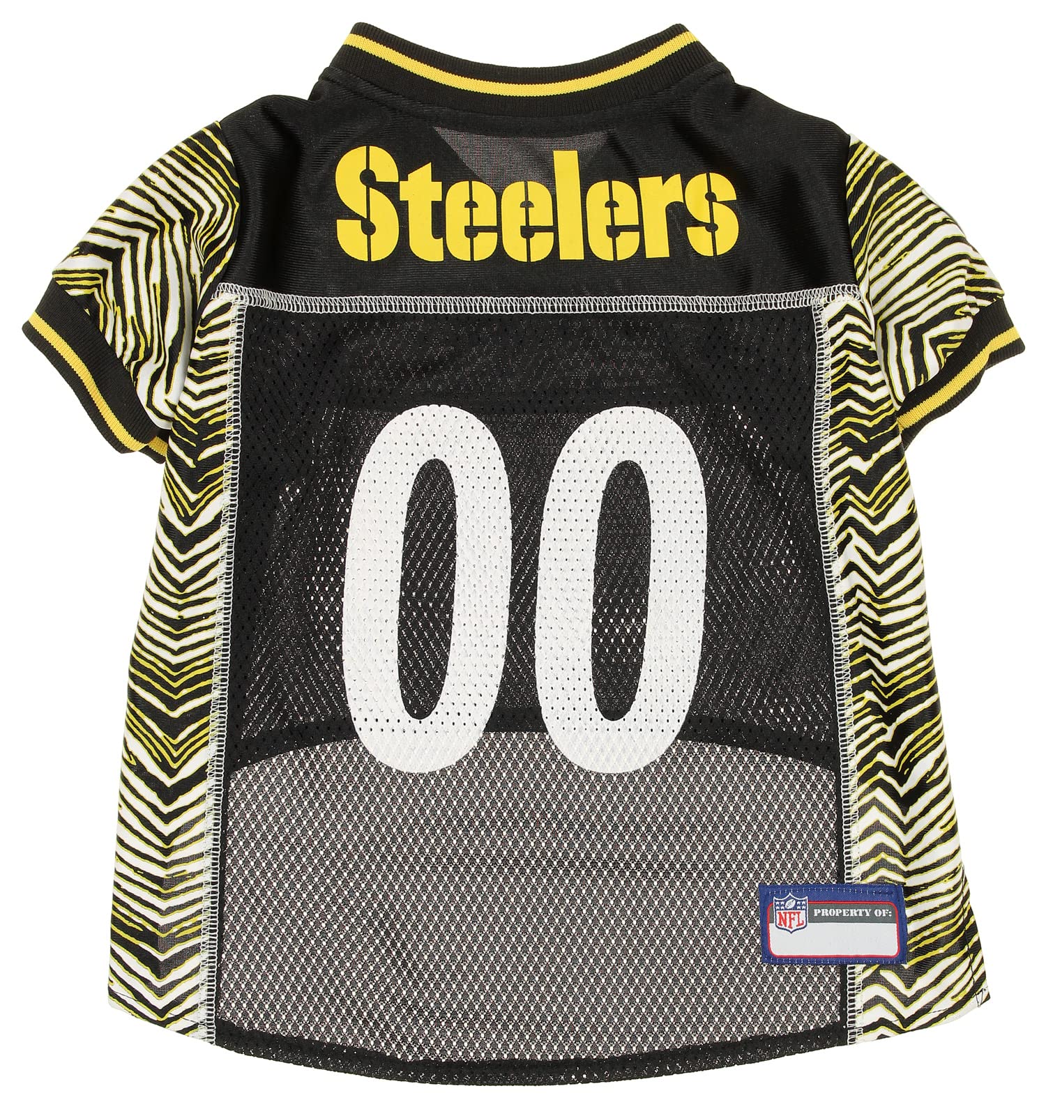 Zubaz NFL Team Pet Jersey for Dogs, Pittsburgh Steelers, XXLarge