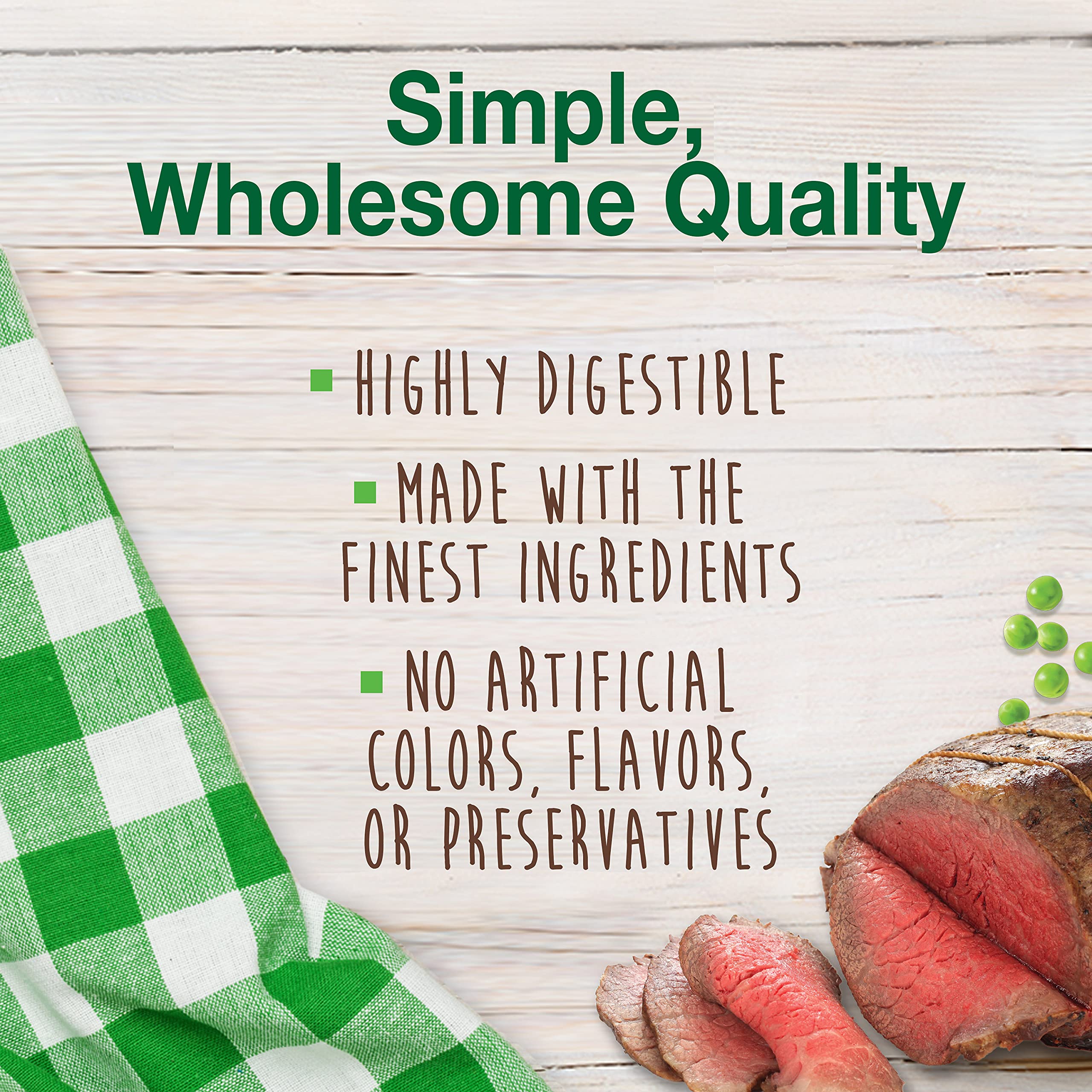 Nylabone Healthy Edibles Natural Dog Chews Long Lasting Chew Treats for Dogs, Roast Beef Flavor, X-Small/Petite (8 Count)