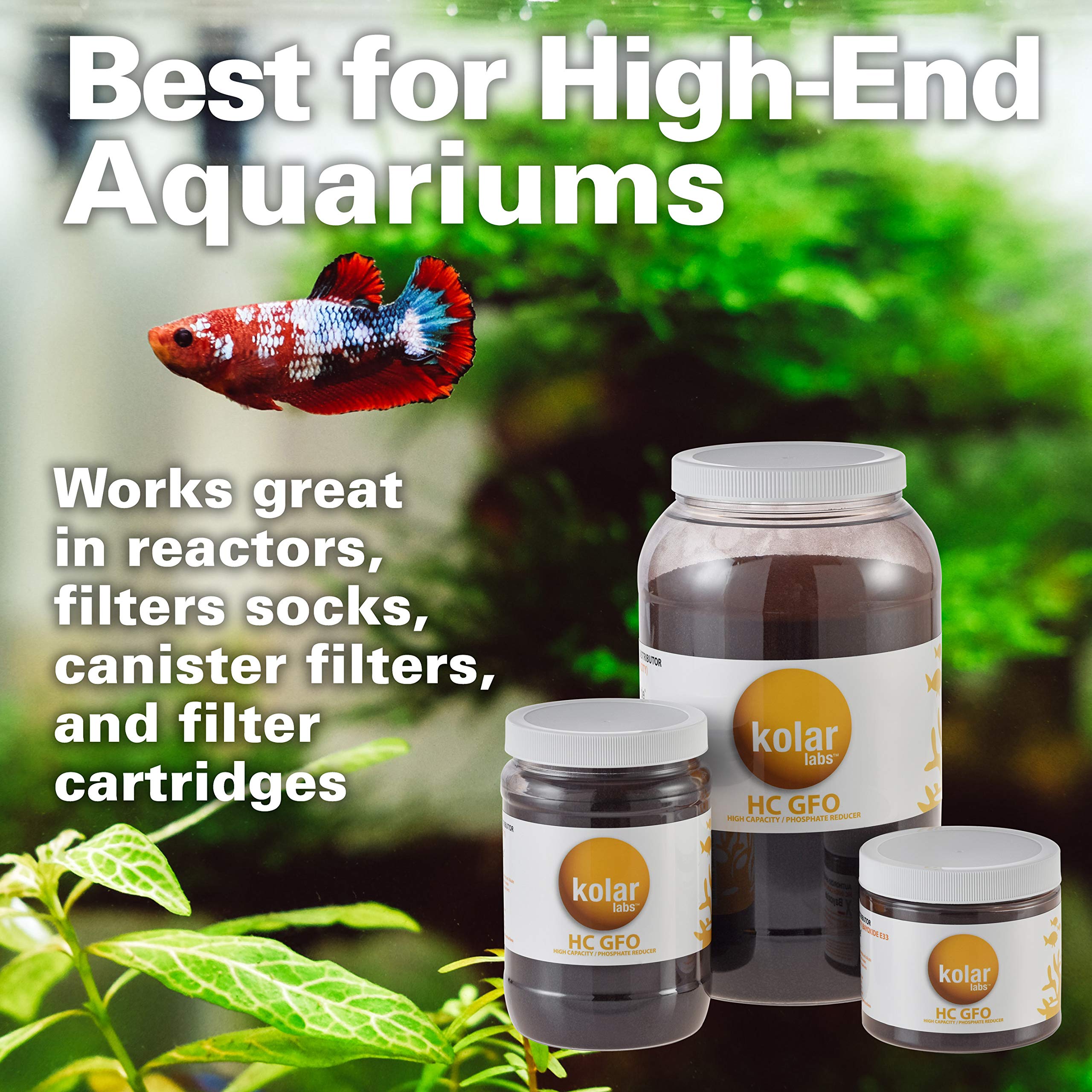 Kolar Labs GFO HC High Capacity Phosphate Remover for Fish Tanks & Ponds, 350g Iron Oxide