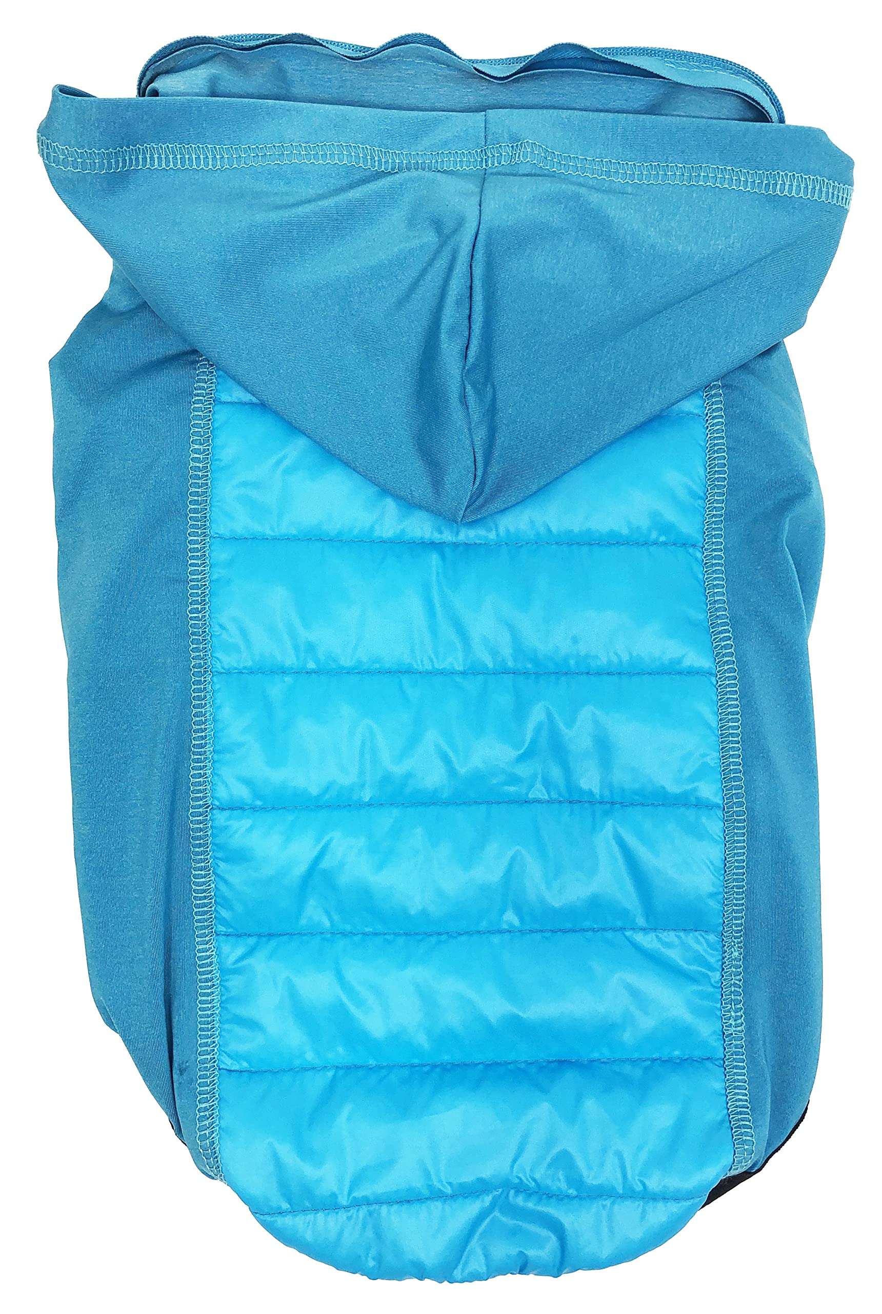 Pet Life Apex Lightweight Hybrid Stretch And Quick-Dry Dog Coat With Pop Out Hood, Sm, Blue