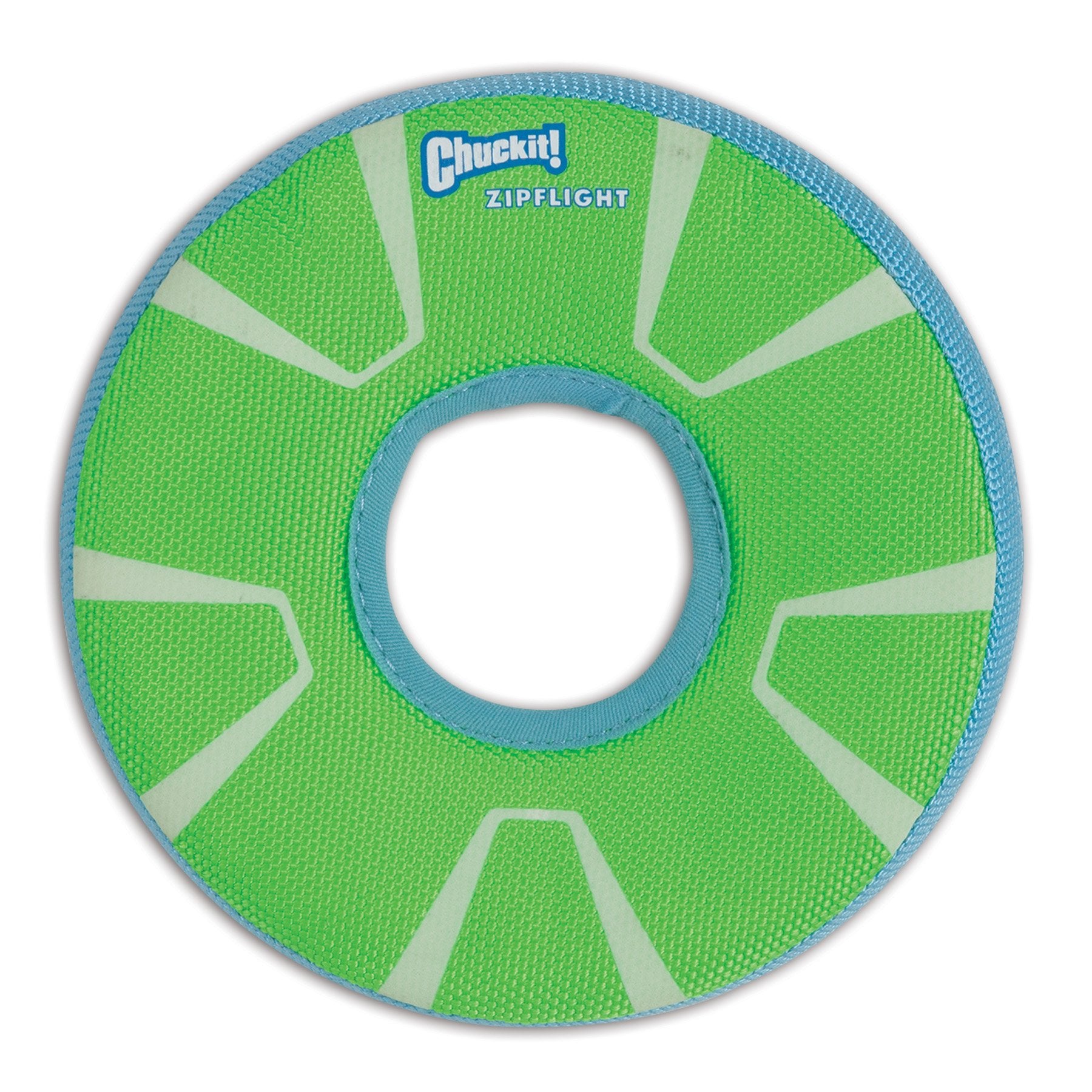 Chuckit! Max Glow Zipflight Flying Disc Dog Toy - Water Floating Flyer For Beach And Pool - Durable Polyester Construction - For Medium And Large Dogs - Size Medium - 8.5” L X 8.5” W - Pack Of 1