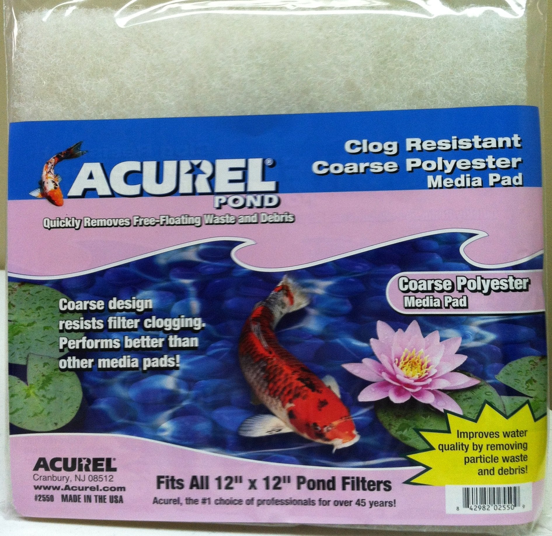 Acurel Coarse Polyester Media Pad, 12-Inch By 12-Inch