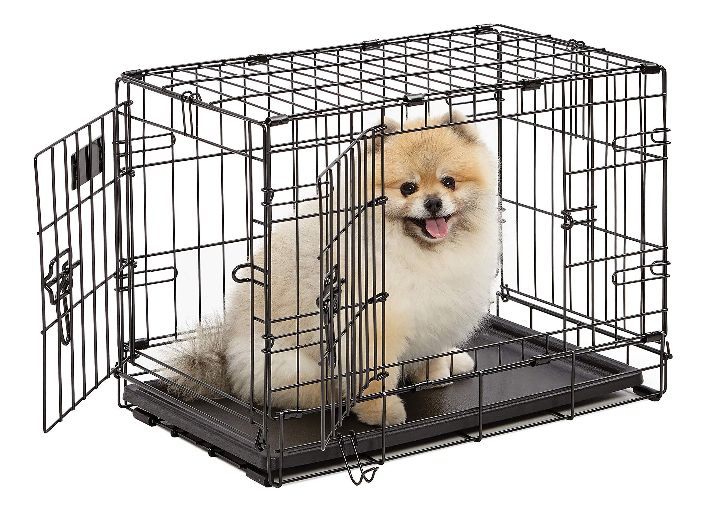 Midwest Homes For Pets Newly Enhanced Double Door Icrate Dog Crate, Includes Leak-Proof Pan, Floor Protecting Feet, Divider Pane