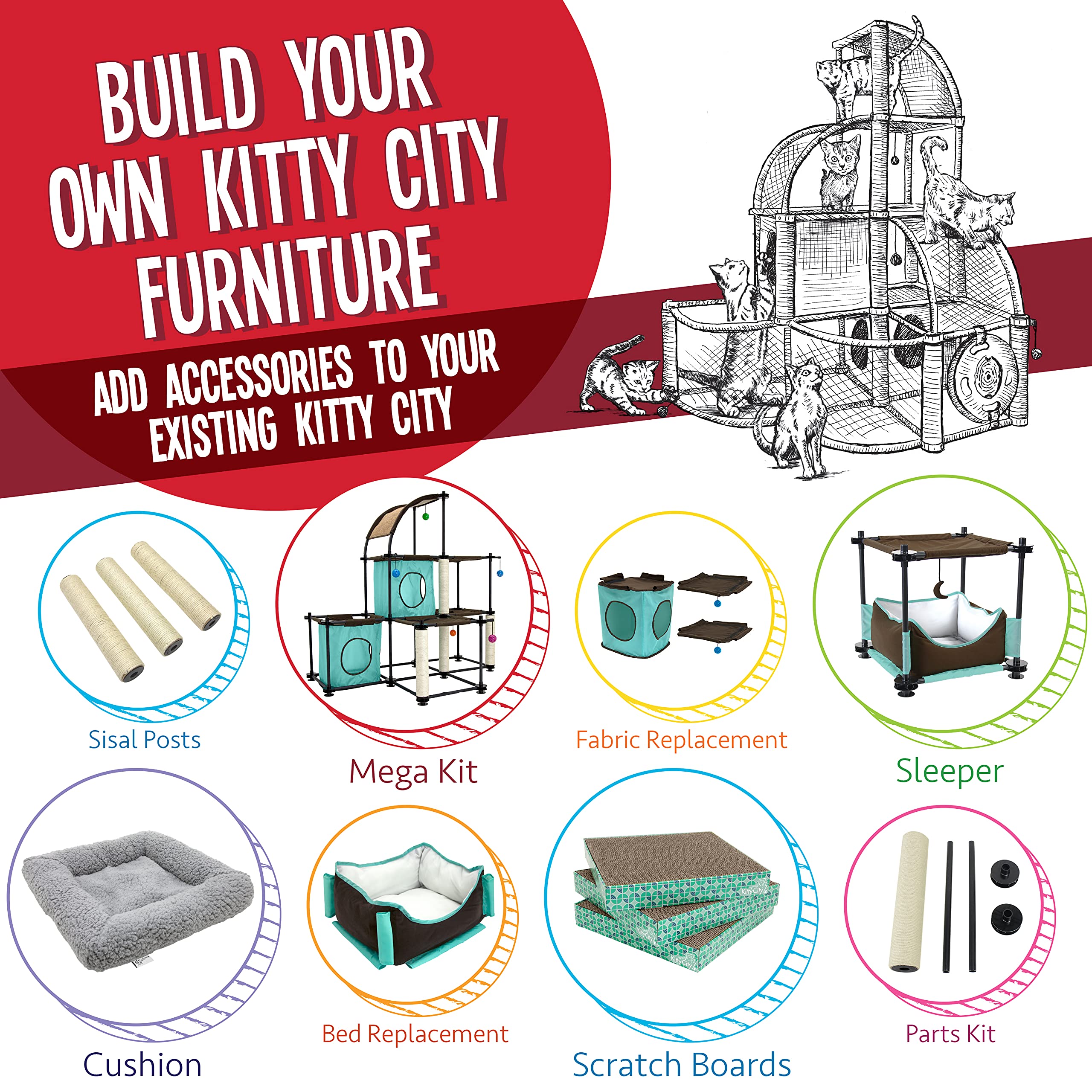 Kitty City Sleeper Cat Bed (Textile Replacement)
