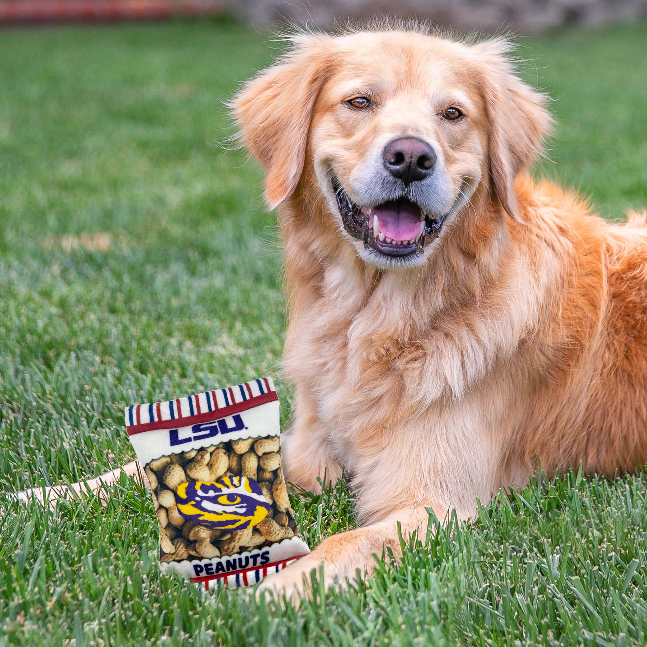 Pets First Ncaa Lsu Tigers Crinkle Fine Plush Dog & Cat Squeak Toy- Cutest Stadium Peanuts Snack Toy For Dogs & Cats With Inner