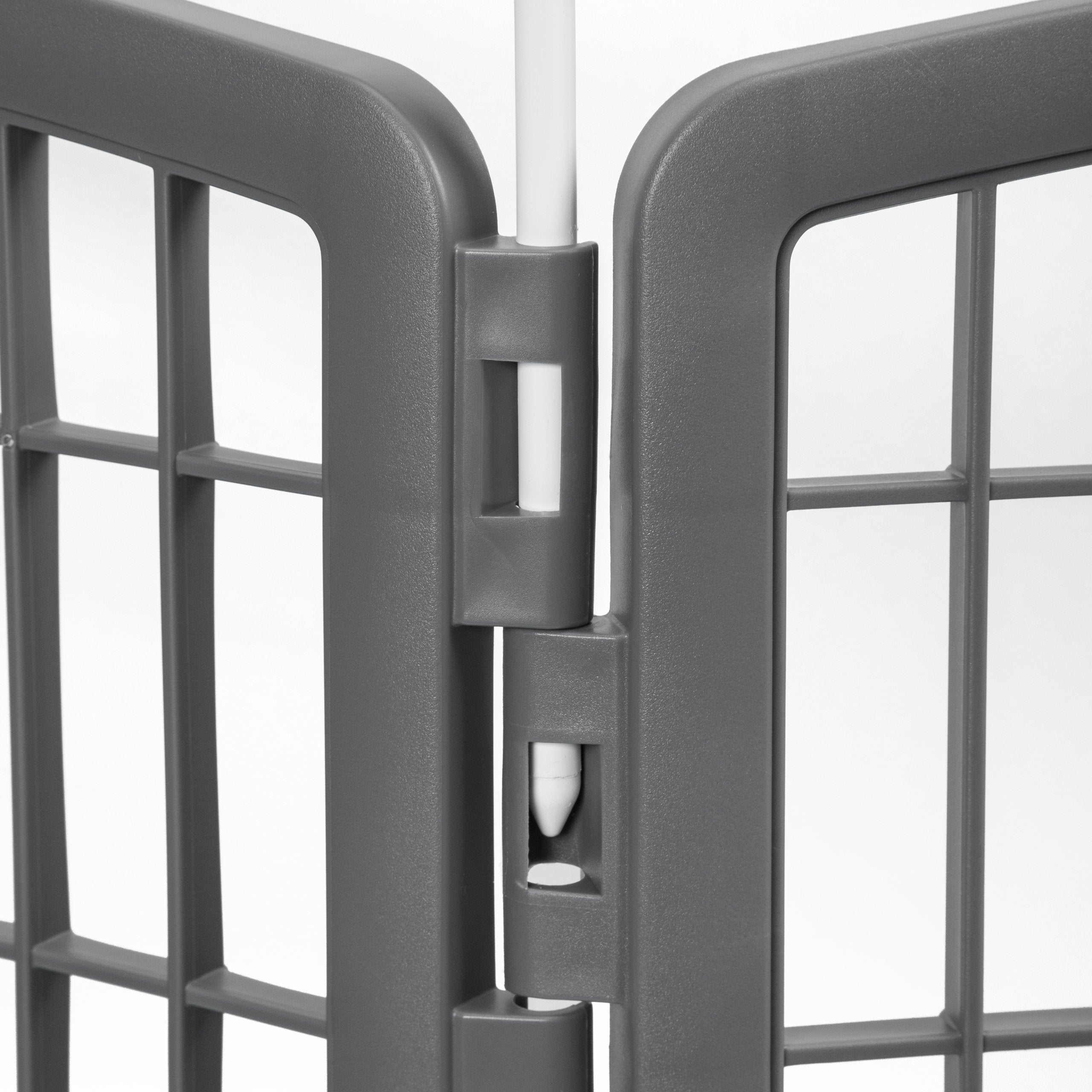 Iris Usa 34'' Pet Playpen 2 Panel Add-On With Connecting Rods, Dog Playpen, Small Medium Large Dogs, Heavy-Duty Molded Plastic,