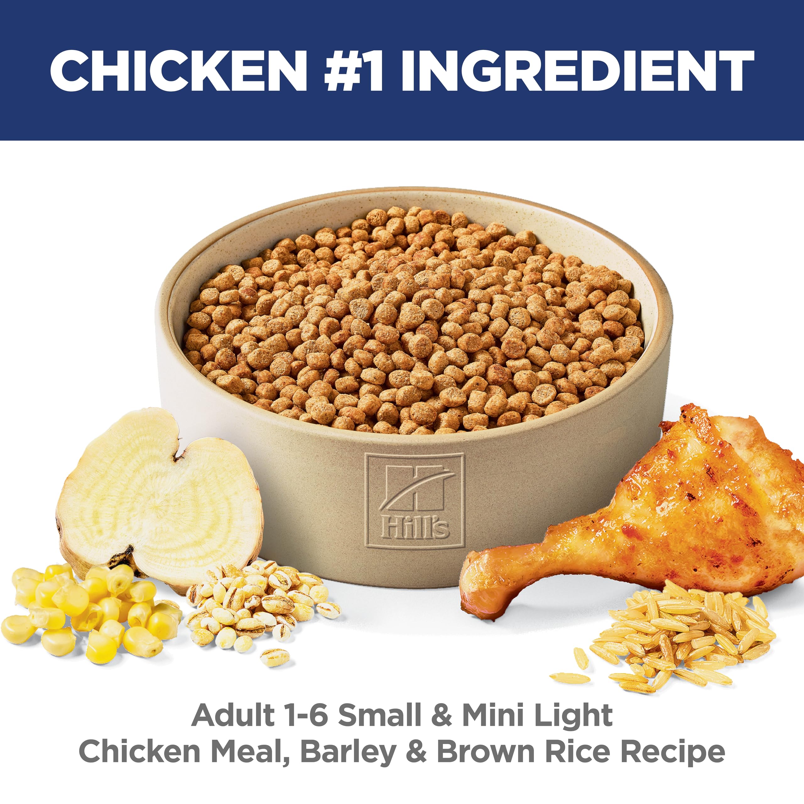 Hills Science Diet Light , Adult 1-6, Small & Mini Breeds Weight Management Support, Dry Dog Food, Chicken & Barley, 15.5 lb Ba