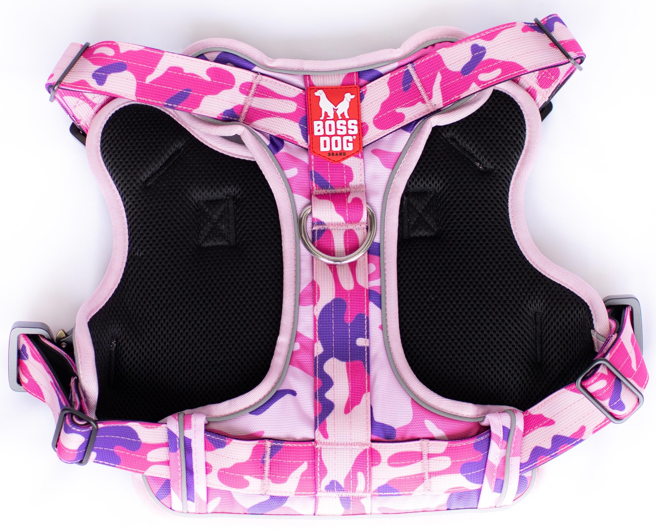 Boss Dog Tactical Harness, Pink Camo, X-Large