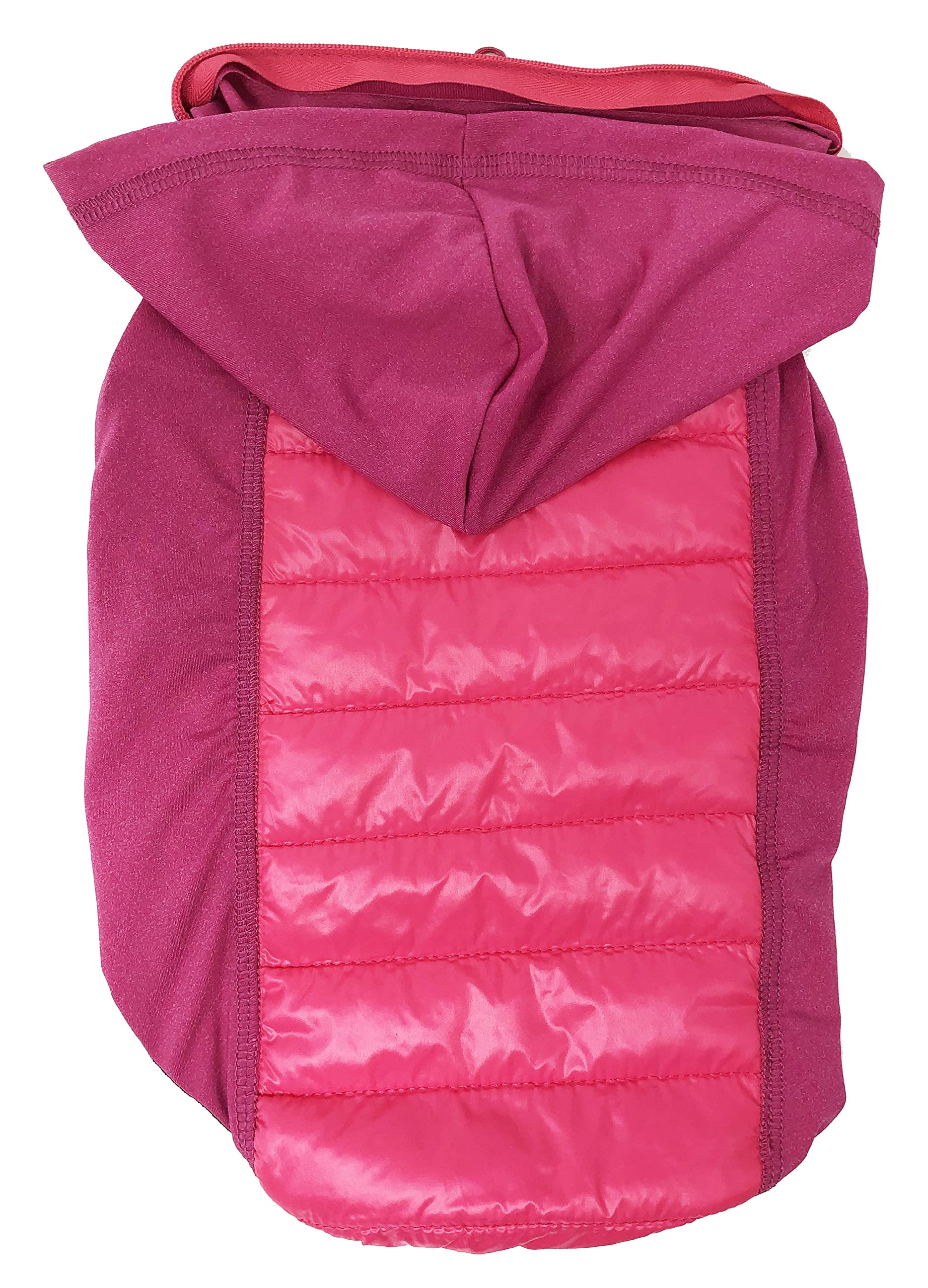 Pet Life Apex Lightweight Hybrid Stretch And Quick-Dry Dog Coat With Pop Out Hood, Sm, Pink