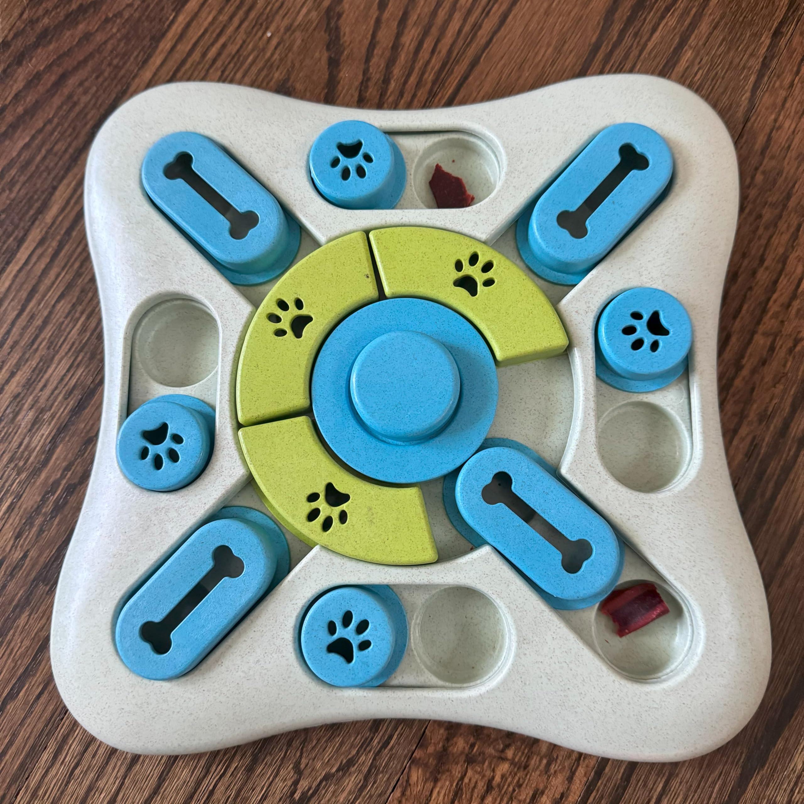 SPOT Seek A Treat Slide N Turn Puzzle -Interactive Dog Puzzle Toy for Small, Medium & Large Smart Dogs and Cats, Squeaky, Enric