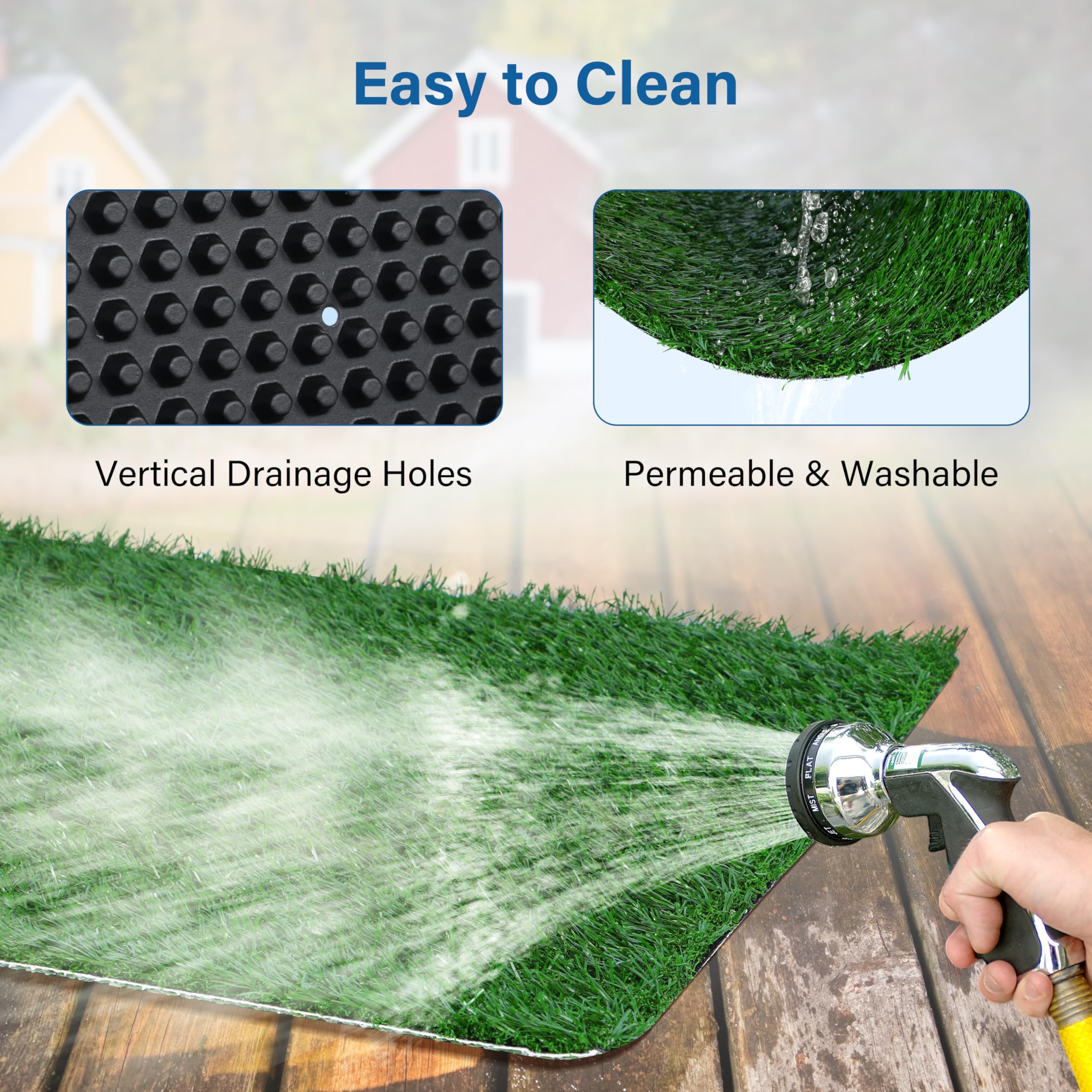 Artificial Grass for Dog Potty - 20x25 inch,Strong Absorbency Grass Pad, Dog Grass Pad with Tray, Dog Potty Training Pad, Dog Li