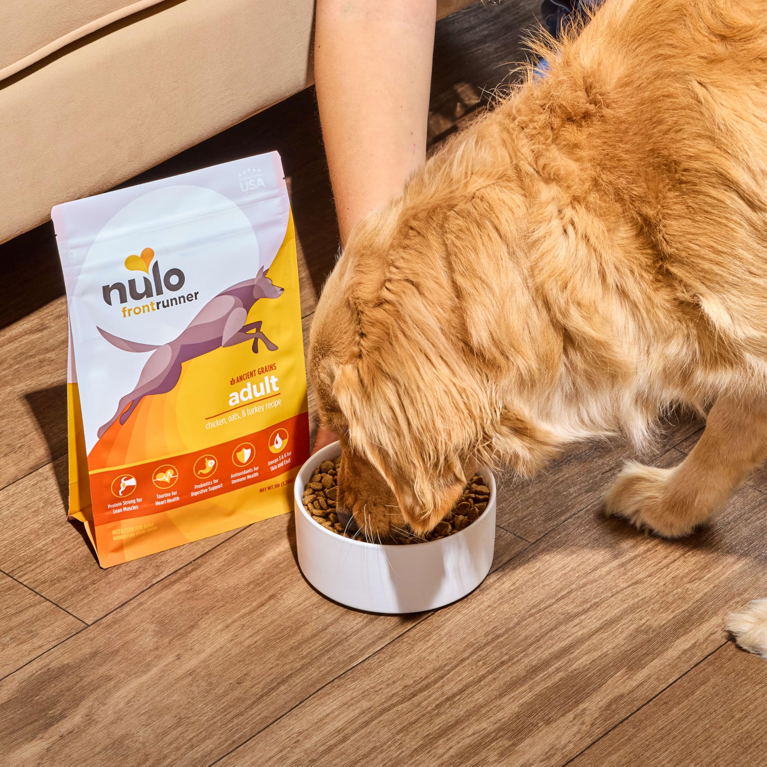 Nulo Frontrunner Ancient Grains High-Protein Dog Food, Chicken, Oats, & Turkey Recipe- Natural Dry Dog Food with Probiotics, Gra