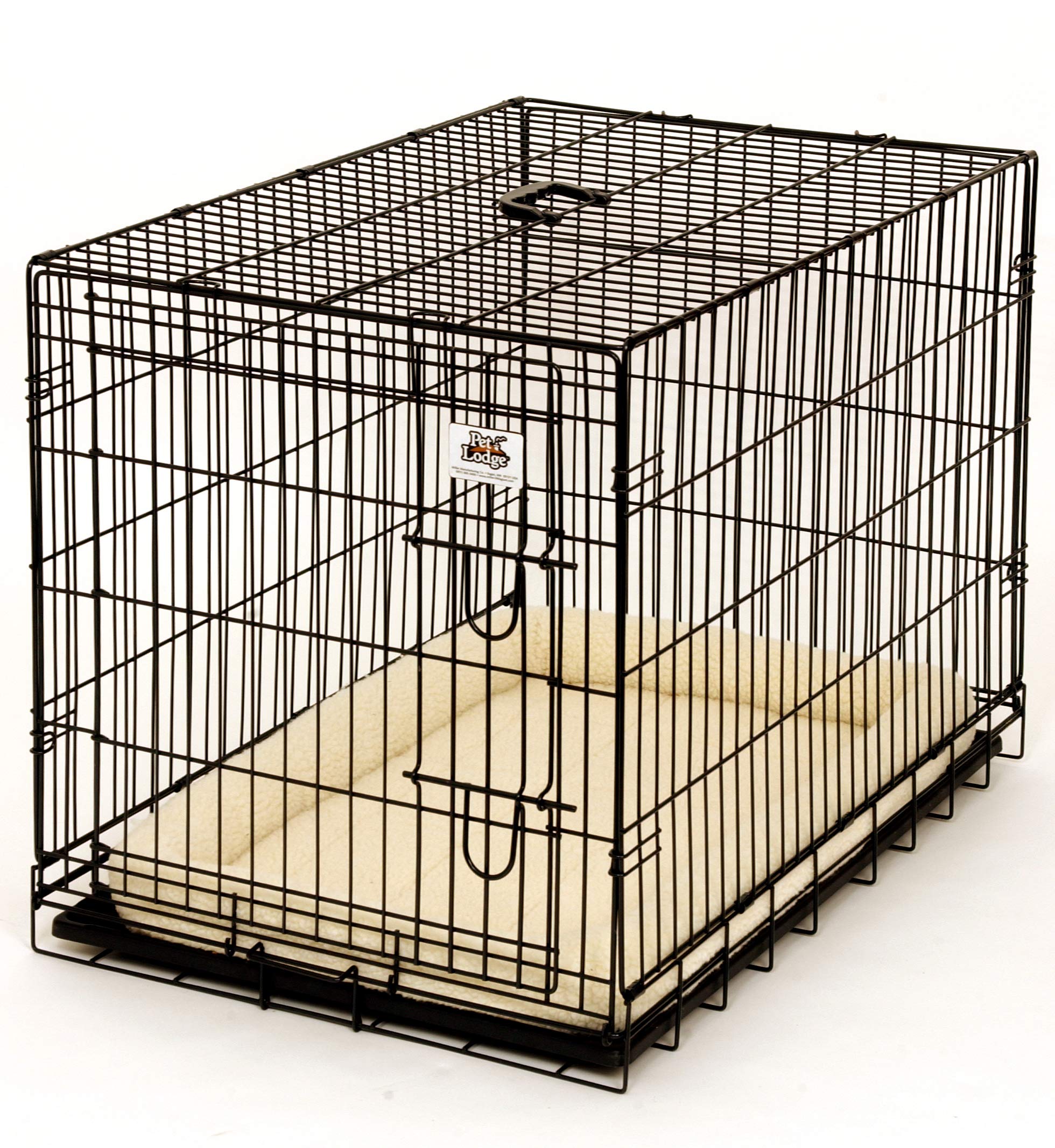 Little Giant Pet Lodge Fleece Pet Bed, 35 Inch Large Size, Cream