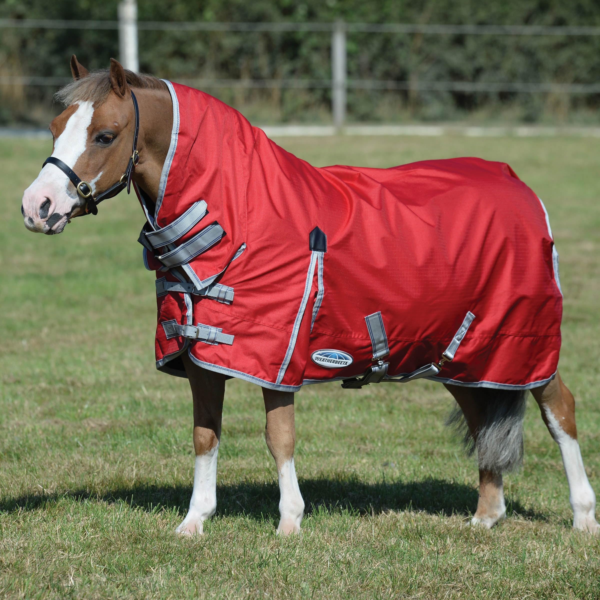 Weatherbeeta Comfitec Classic Combo Neck Lite, Red/Silver/Navy, 87