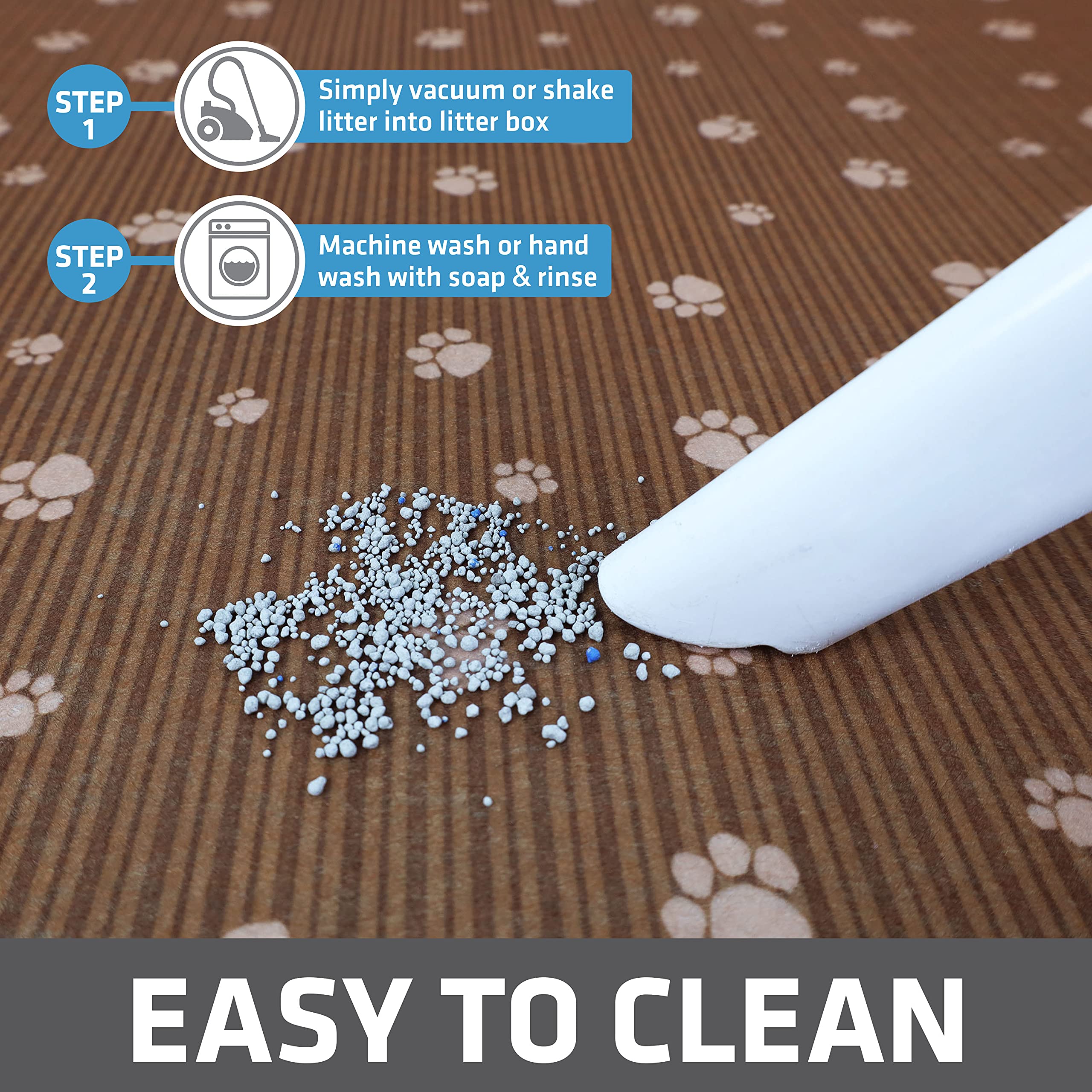 Drymate Original Cat Litter Mat, Contains Mess From Box For Cleaner Floors, Urine-Proof, Soft On Kitty Paws -Absorbent/Waterproo