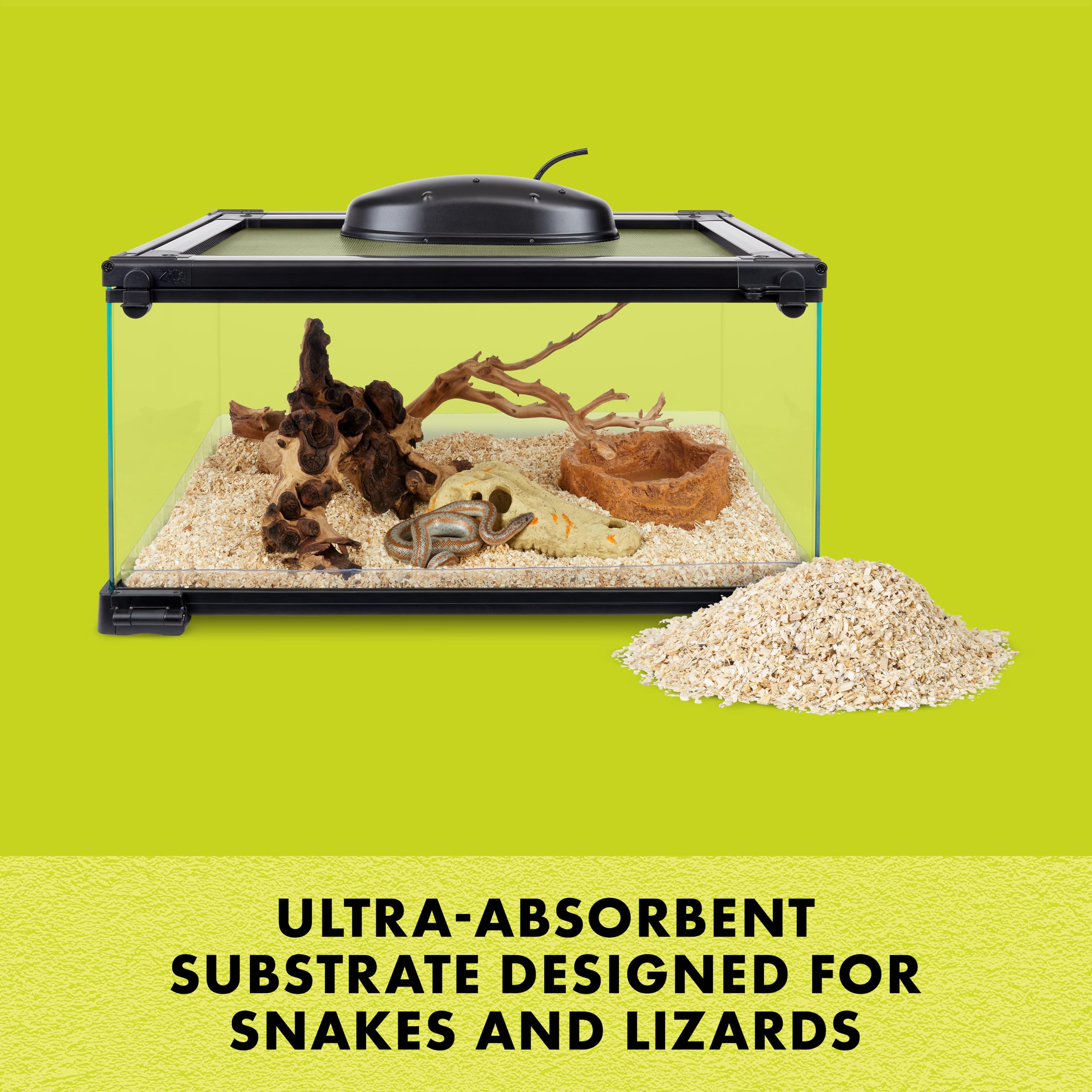 Zilla Reptile Terrarium Bedding Substrate Snake And Lizard Litter, 4 Quart