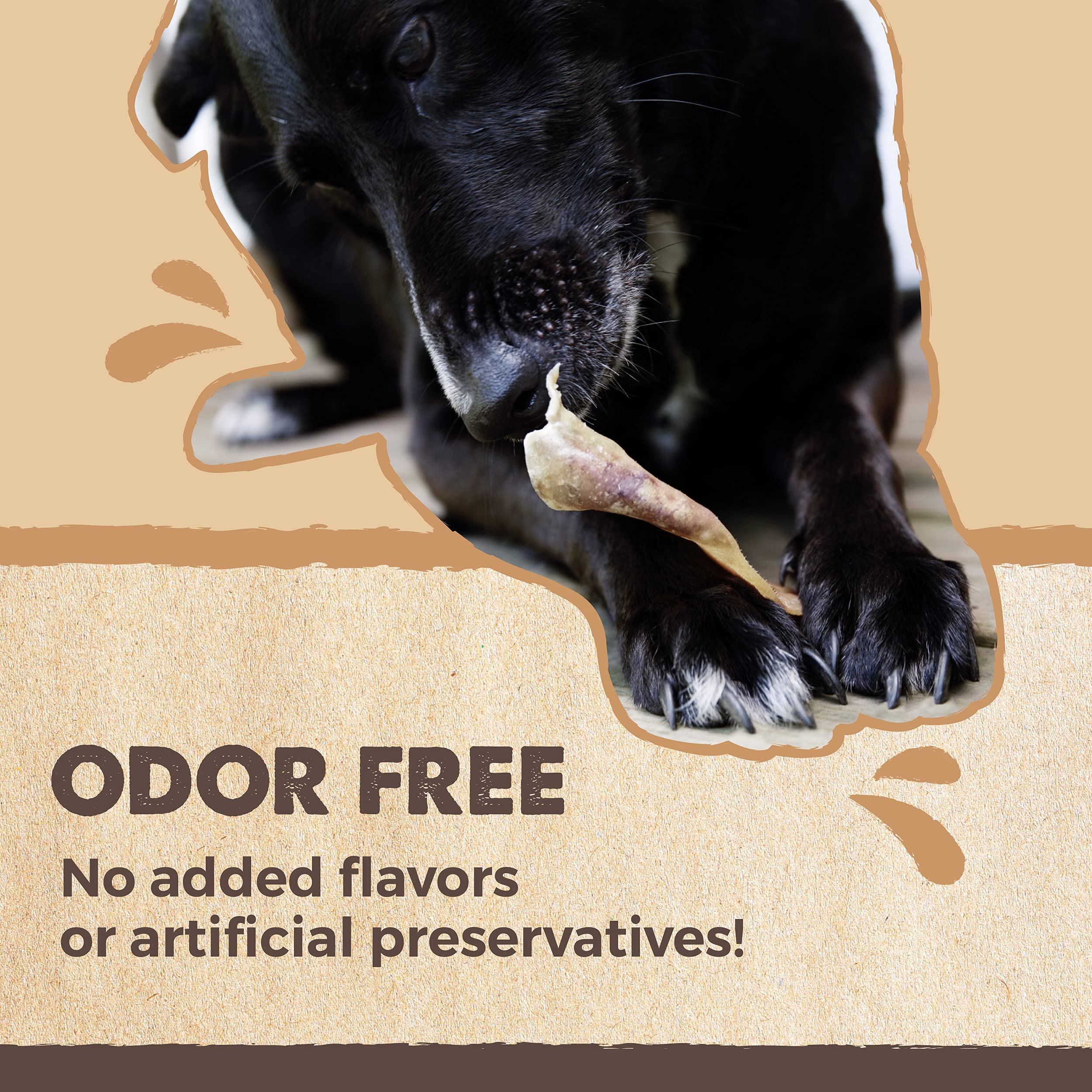 Mighty Paw Half Pig Ears for Dogs | All Natural Dog Treats. Single Ingredient Pig Ear Dog Treats. Better Than Rawhide Dog Snacks