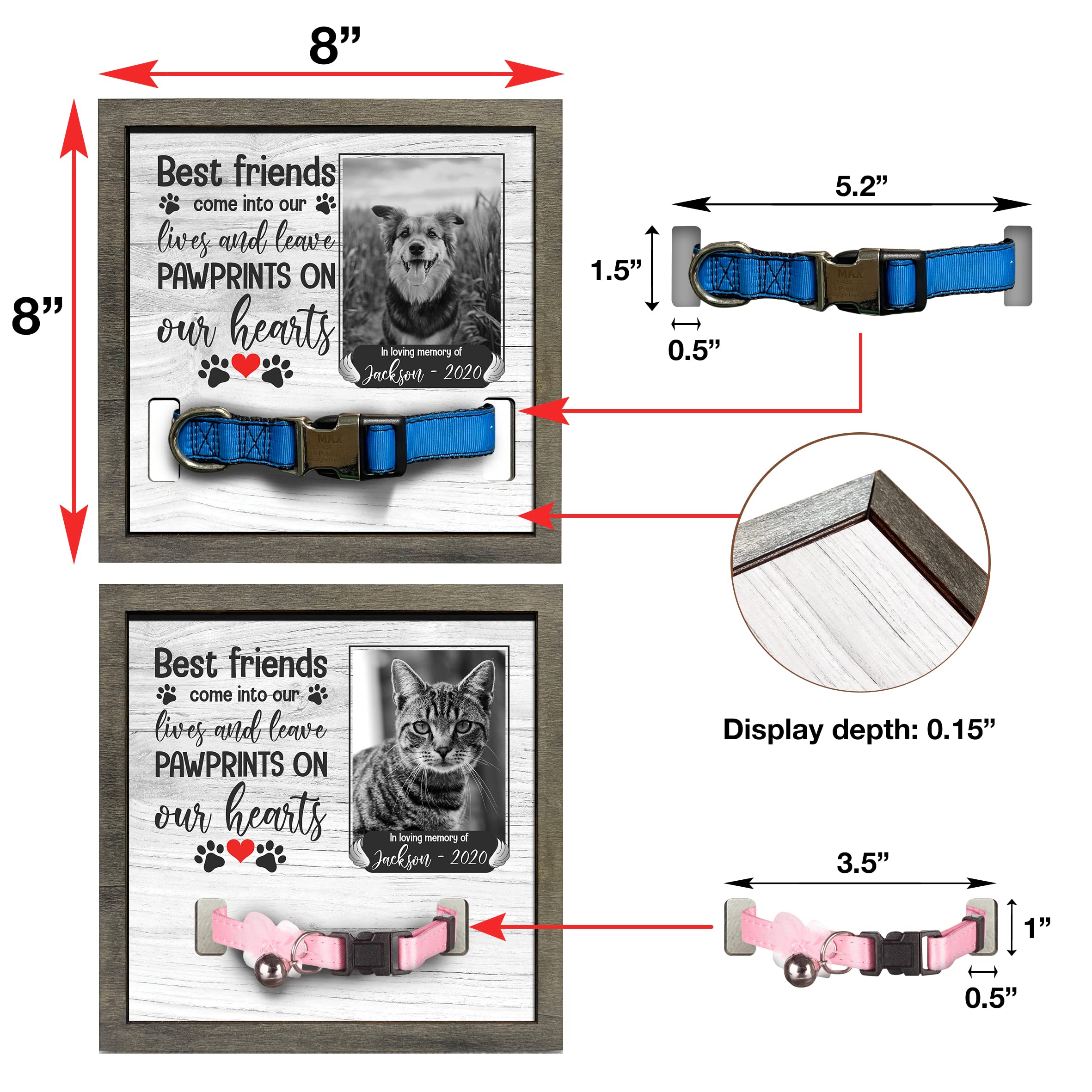 Bfigift Customized Pet Sympathy Gifts Deceased Pet Picture Frame Losing A Dog Home Wall Art Decor Personalized Bereavement Frame Sign Gifts For Him Her Sentimental Quote Memorial Pet Tribute Keepsake