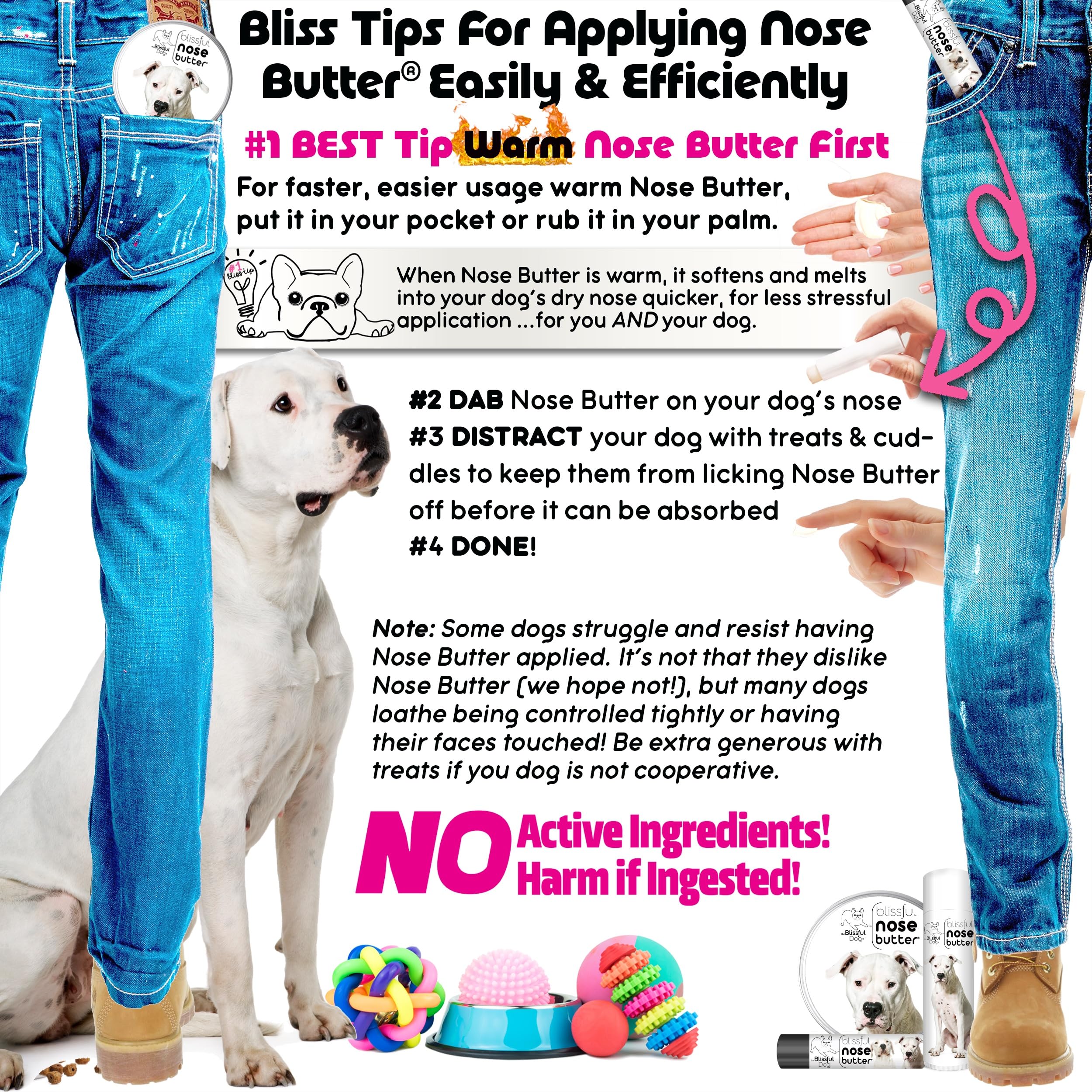 The Blissful Dog Dogo Argentino Unscented Nose Butter - Dog Nose Butter, 2 Ounce