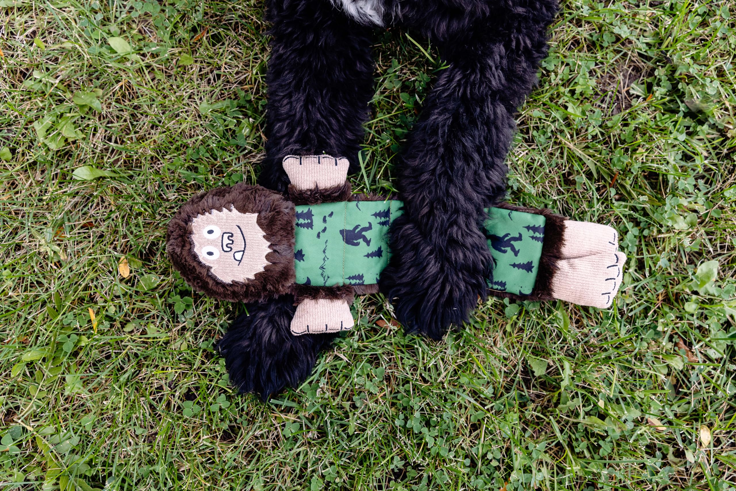 Lazy One Bigfoot Squeaky Dog Toy, Soft Crinkle Toy For Dogs, Durable Fabric For Small, Medium, And Large Breeds