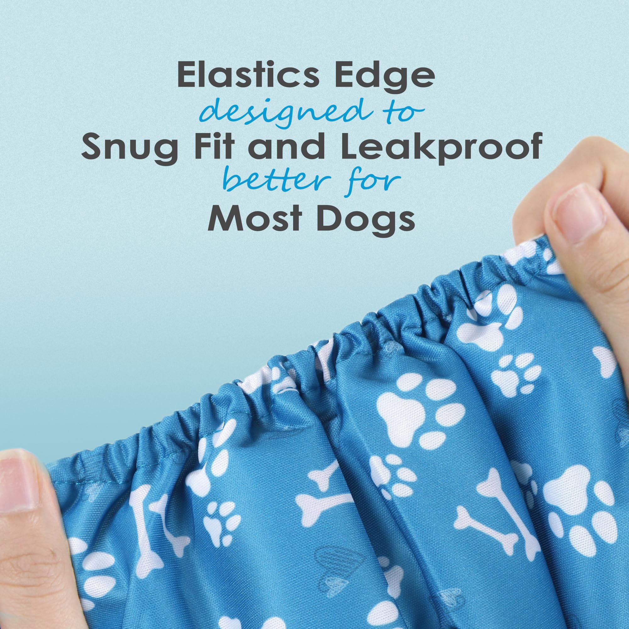 Wegreeco Washable Male Dog Belly Band - Pack of 3 - Washable Male Dog Belly Wrap, XX-Large Doggie Diapers for Doggy Puppy (Bone,
