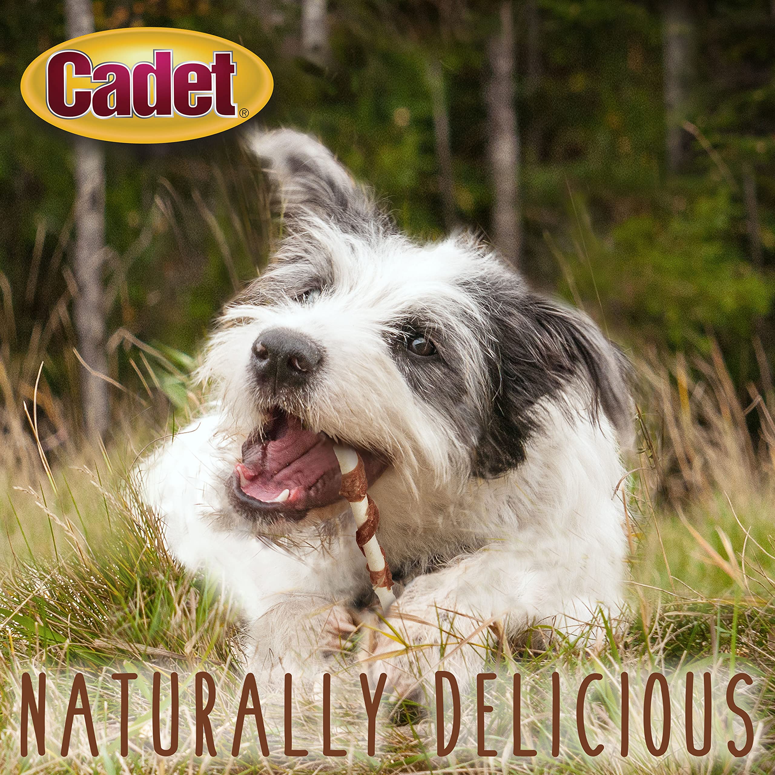 (3 Pack) Cadet Rawhide & Duck Dog Treat Twists; 50-Count Each