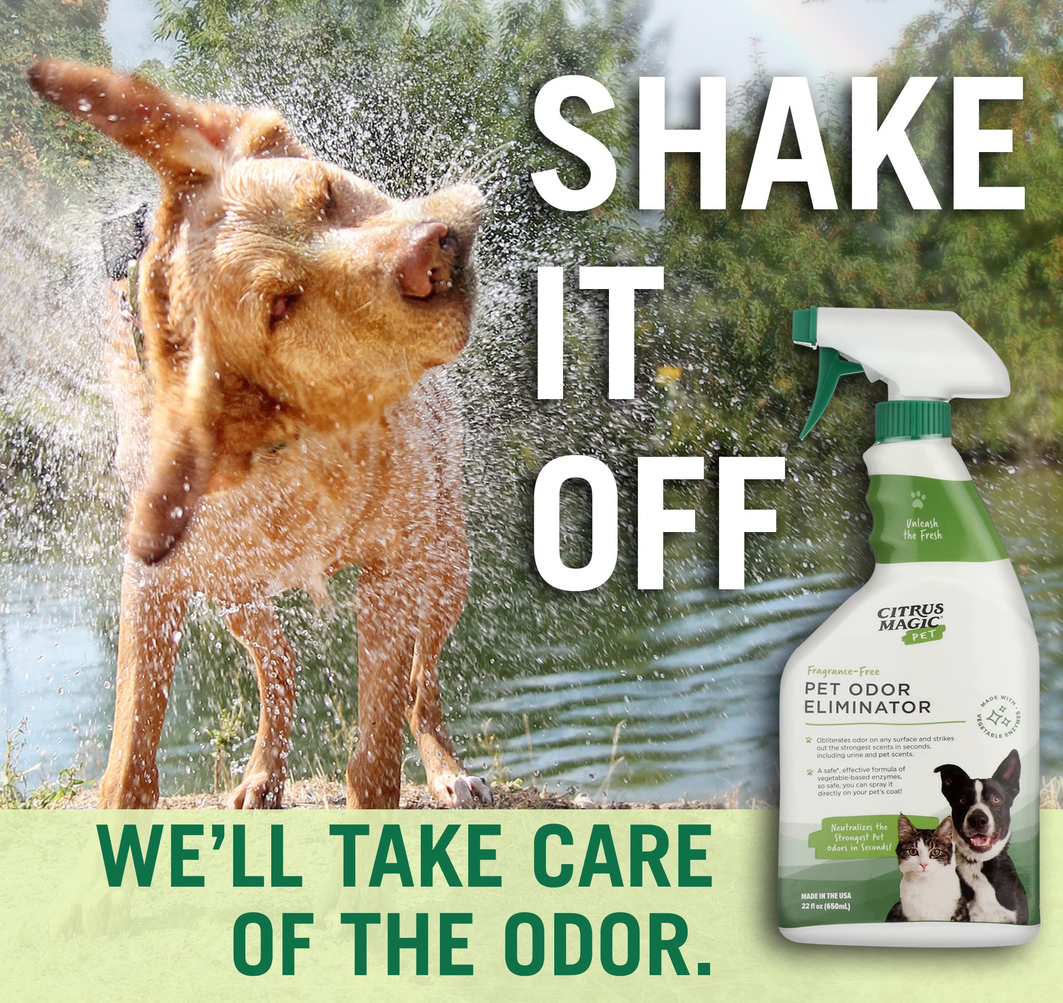 Citrus Magic Pet Odor Eliminator, 22 oz, Green, Model 613571799 - Effective Odor Control for Pets