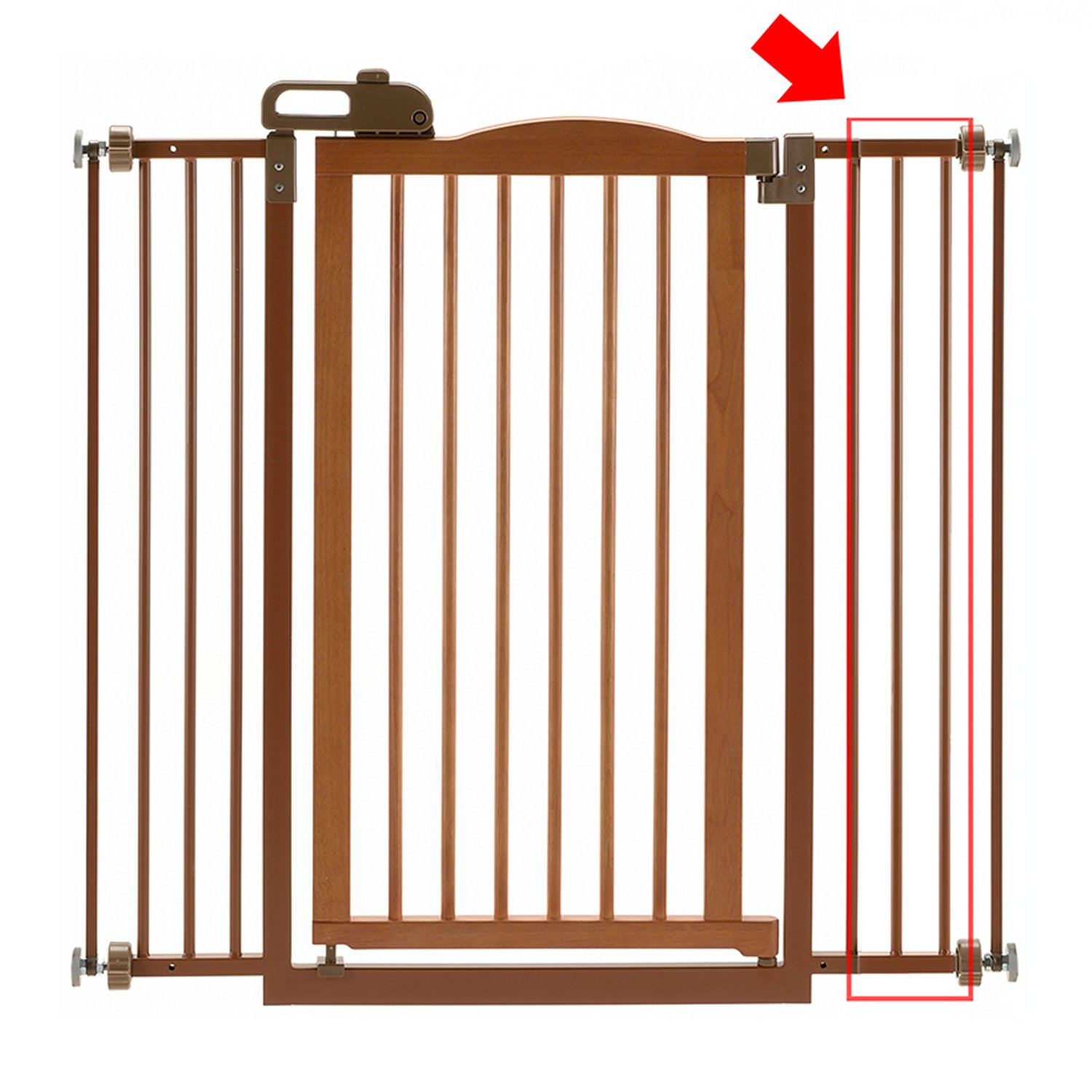 Richell Tall One-Touch Gate II Extension, Autumn Matte, (94356)