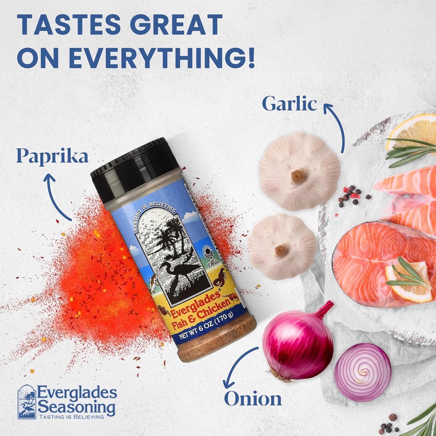 Everglades Fish & Chicken Seasoning 6 oz. Land & Sea Blend Made in USA 6-Pack