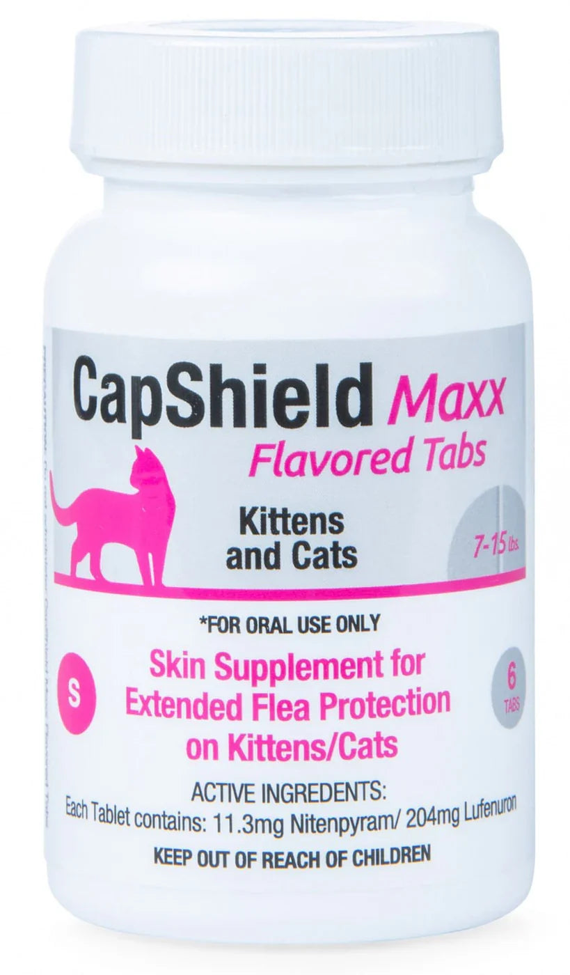 CapShield Maxx Flavored Tabs Flea Supplement Cats and Kittens 7-15lb 6 Count