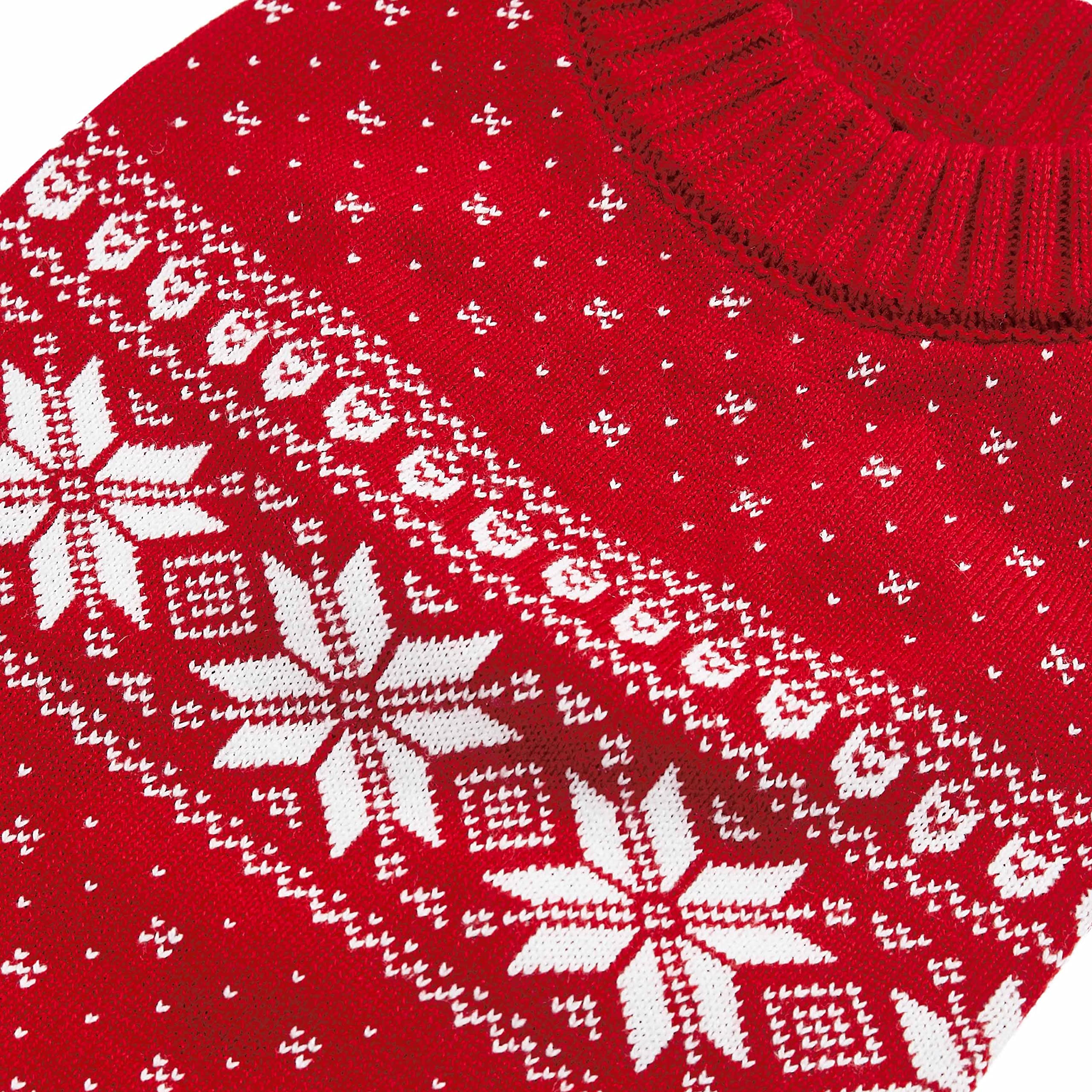Blueberry Pet Christmas Snowflakes Holiday Festive Pullover Dog Sweater, Back Length 22', Pack Of 1 Clothes For Dogs