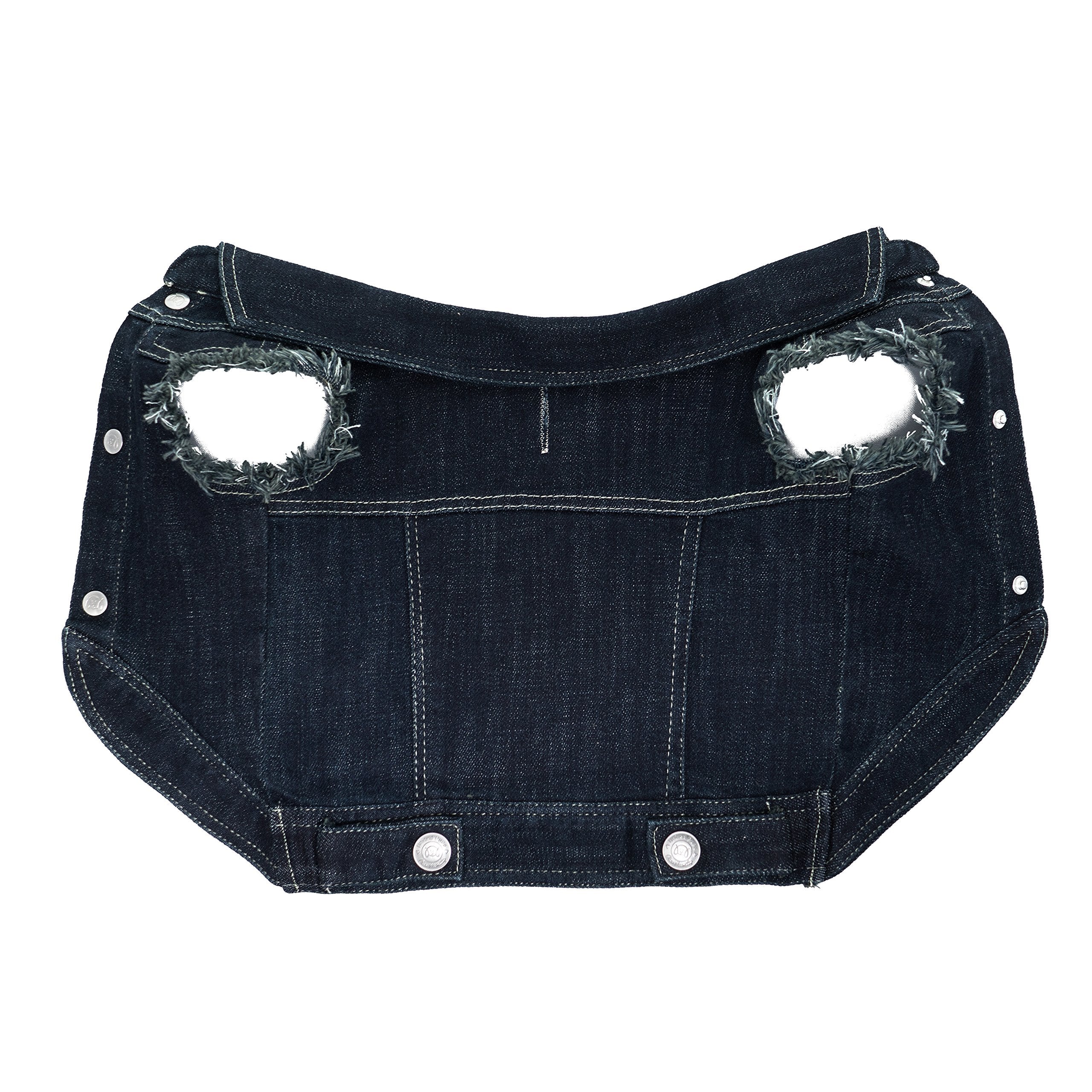 Fashion Jean Jacket For Dogs By United Pups (Chill Pups Navy Blue, Size 5)