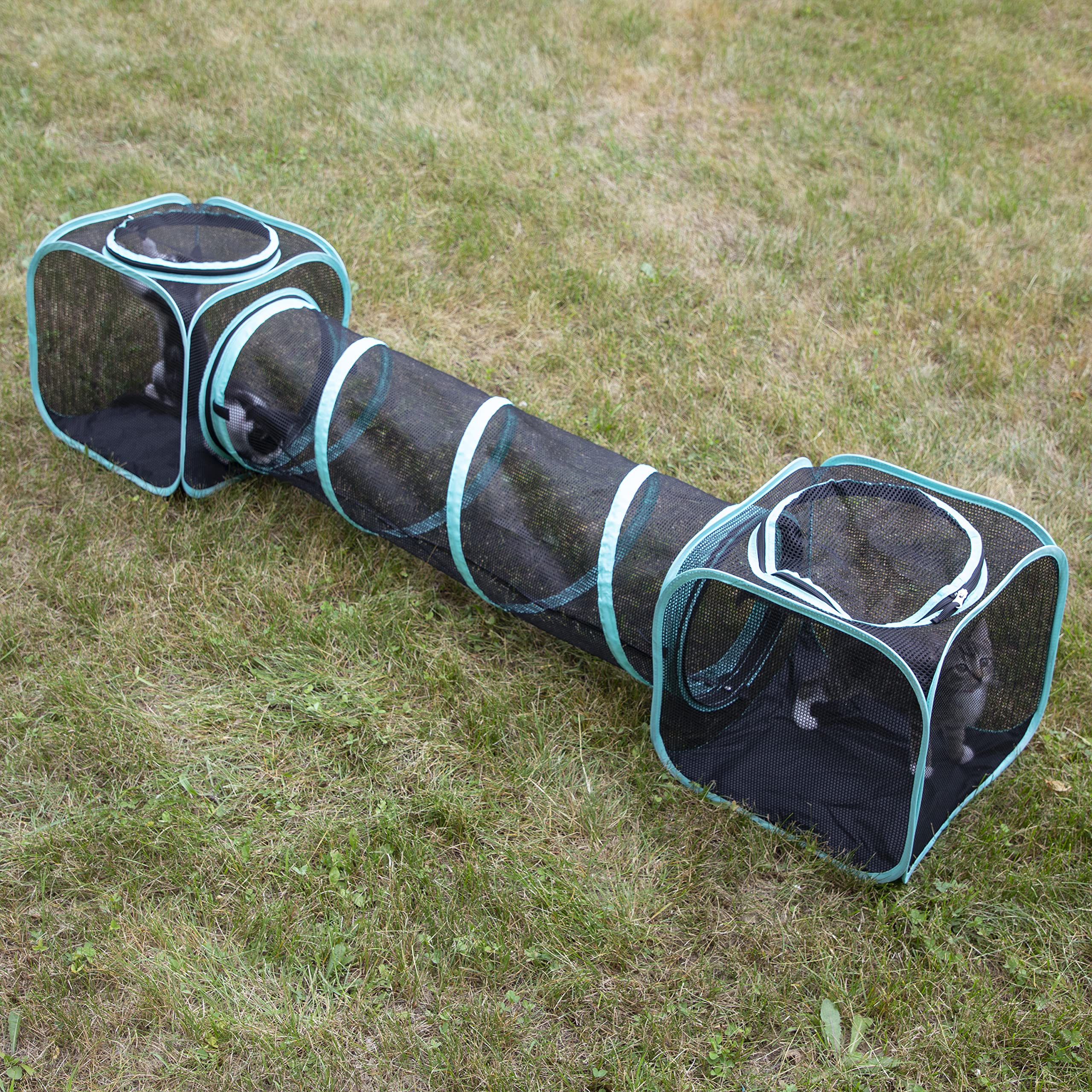 Kitty City Outdoor Catio Furniture And Play Kits For Cats, Two Way Tunnel