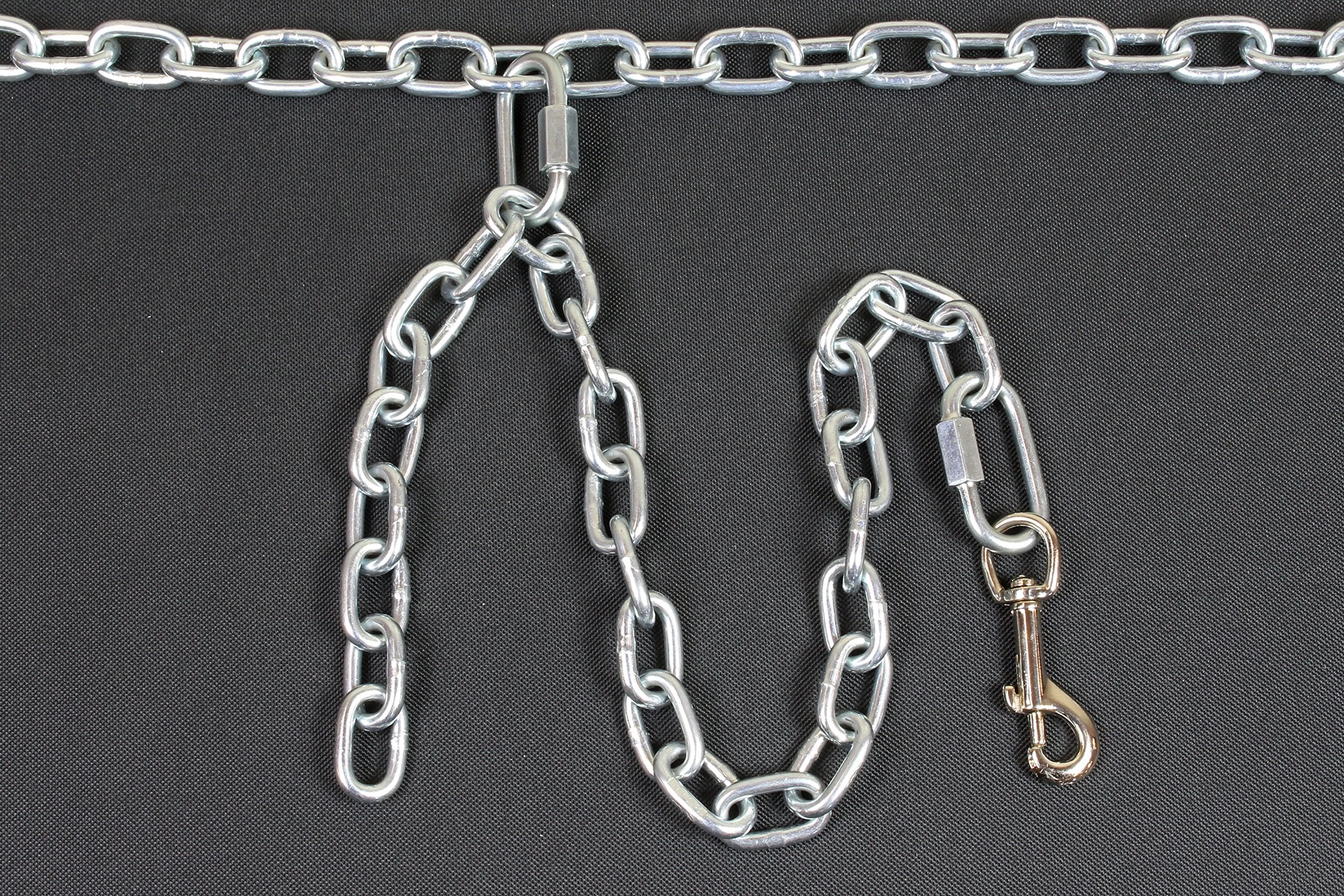 Bushwhacker Chew Proof Truck Bed Dog Tether Chain For Suv And Utv – Heavy-Duty Pet Leash Harness Vehicle Restraint Cable With Tie Down Out For Safe And Secure Pet Transportation