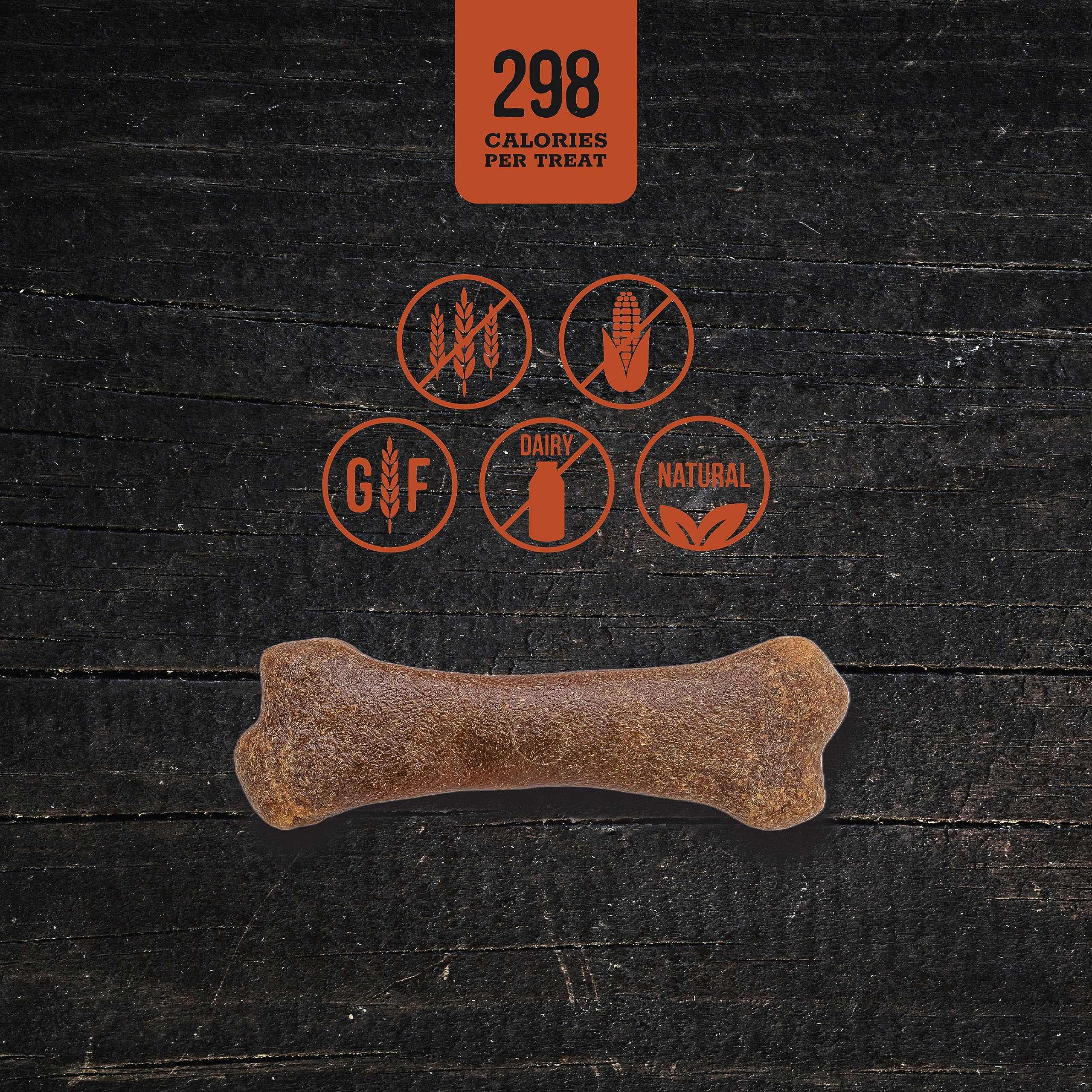 Wholesome Pride Natural & Healthy Dog Chews 2Pk for Medium Dogs, Bacon Flavor, Made in The USA
