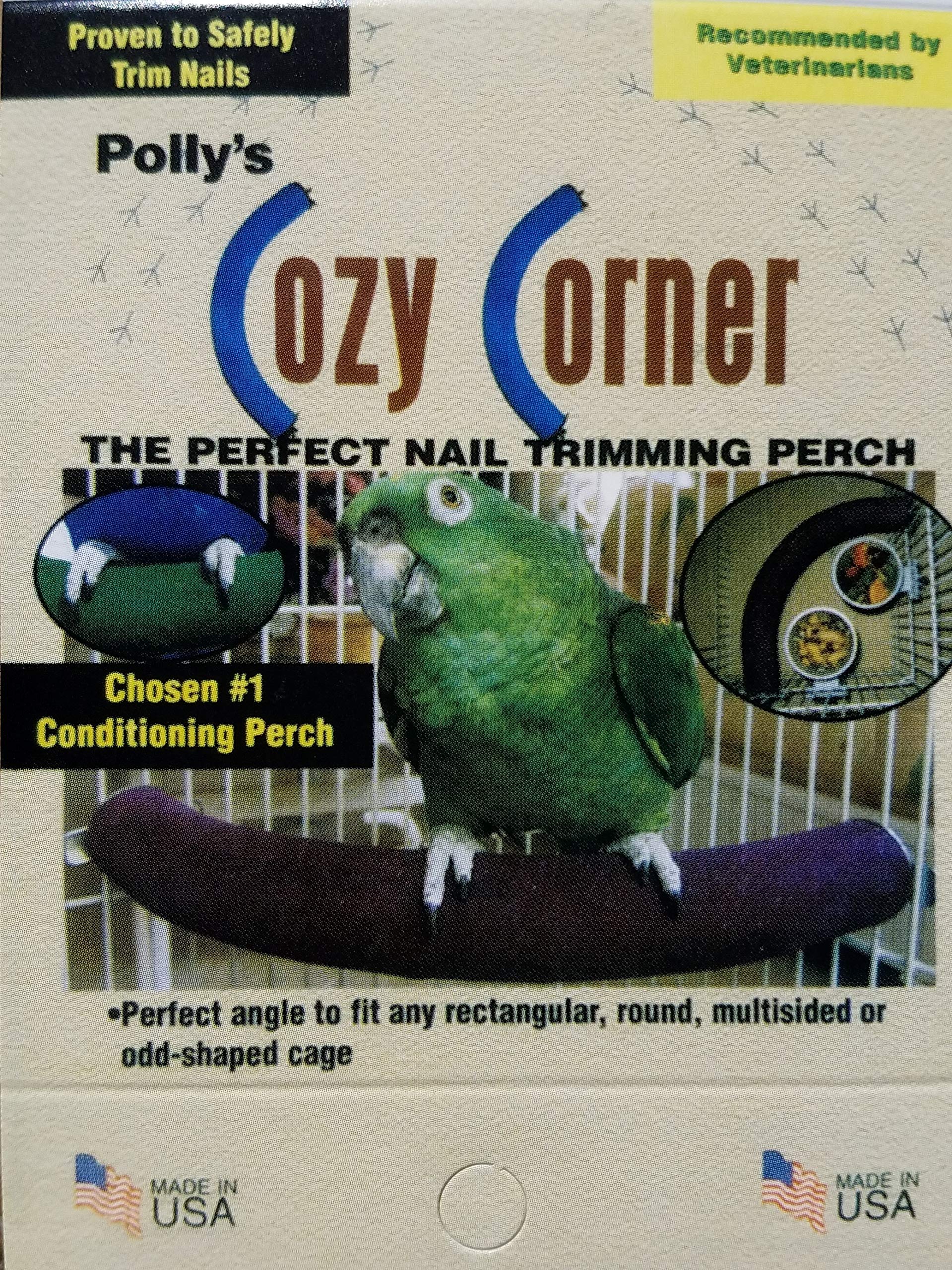 Polly's Cozy Corner X-Large Bird Perch, Blue Plastic, Model 50984